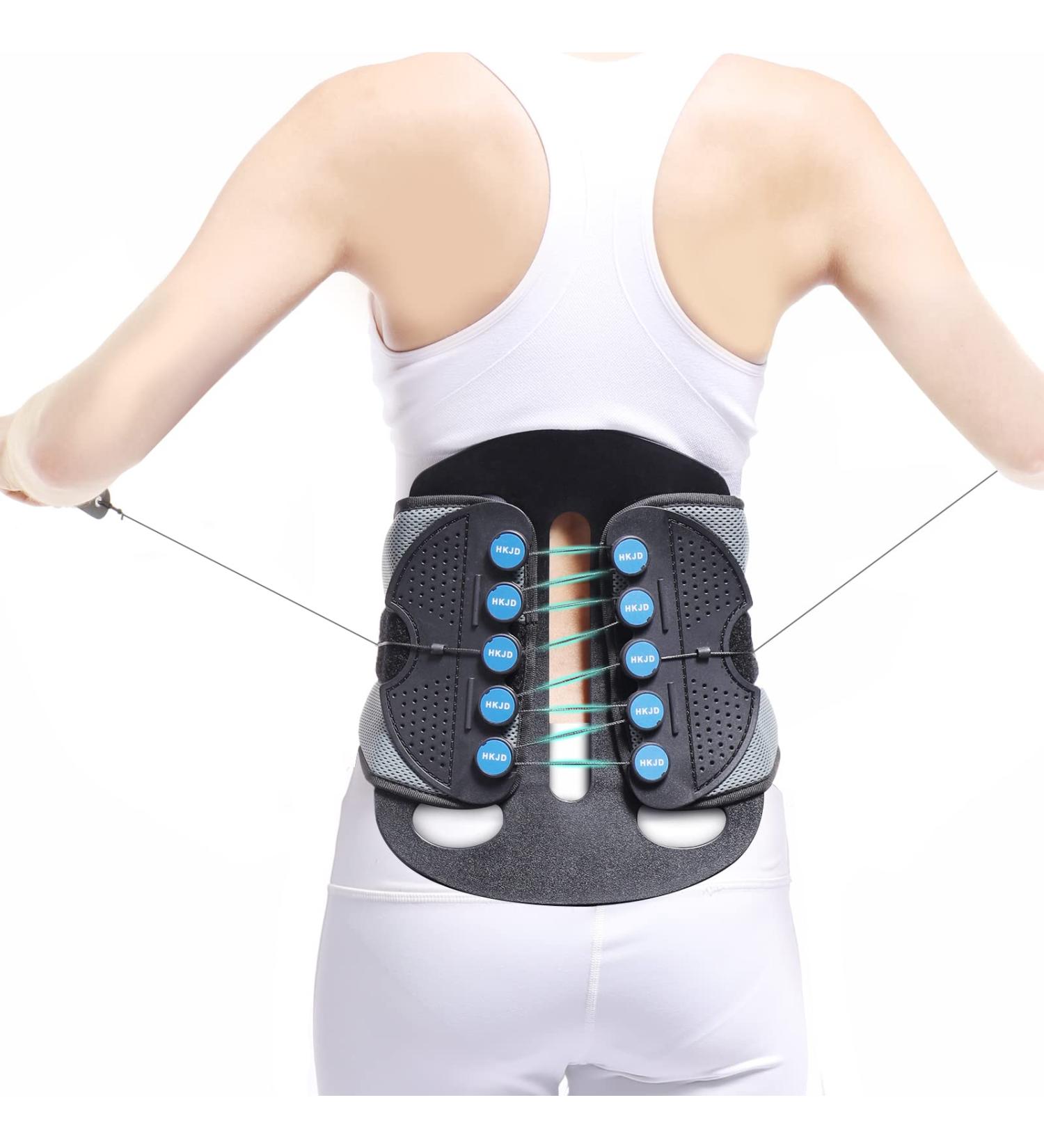 LSO Back Brace for Sciatica & Disc Injury | Removable Decompression Panel | Lumbar Support Belt with Free Back Cover | Ideal for Post-Surgery Recovery (Medium - Buy Online on GoSupps.com