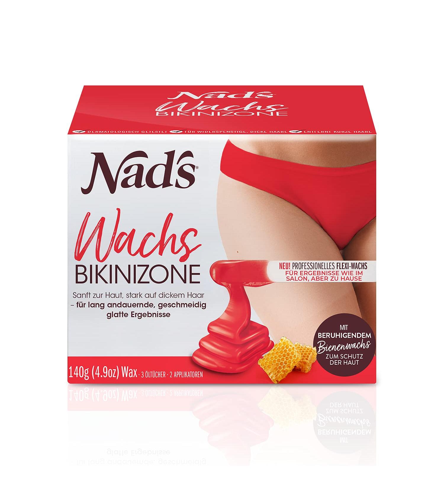 Nads Brazilian Wax Set - Coarse Hair Removal Wax for Bikini & Armpits | No Strips Needed | International Shipping - Buy Online on GoSupps.com