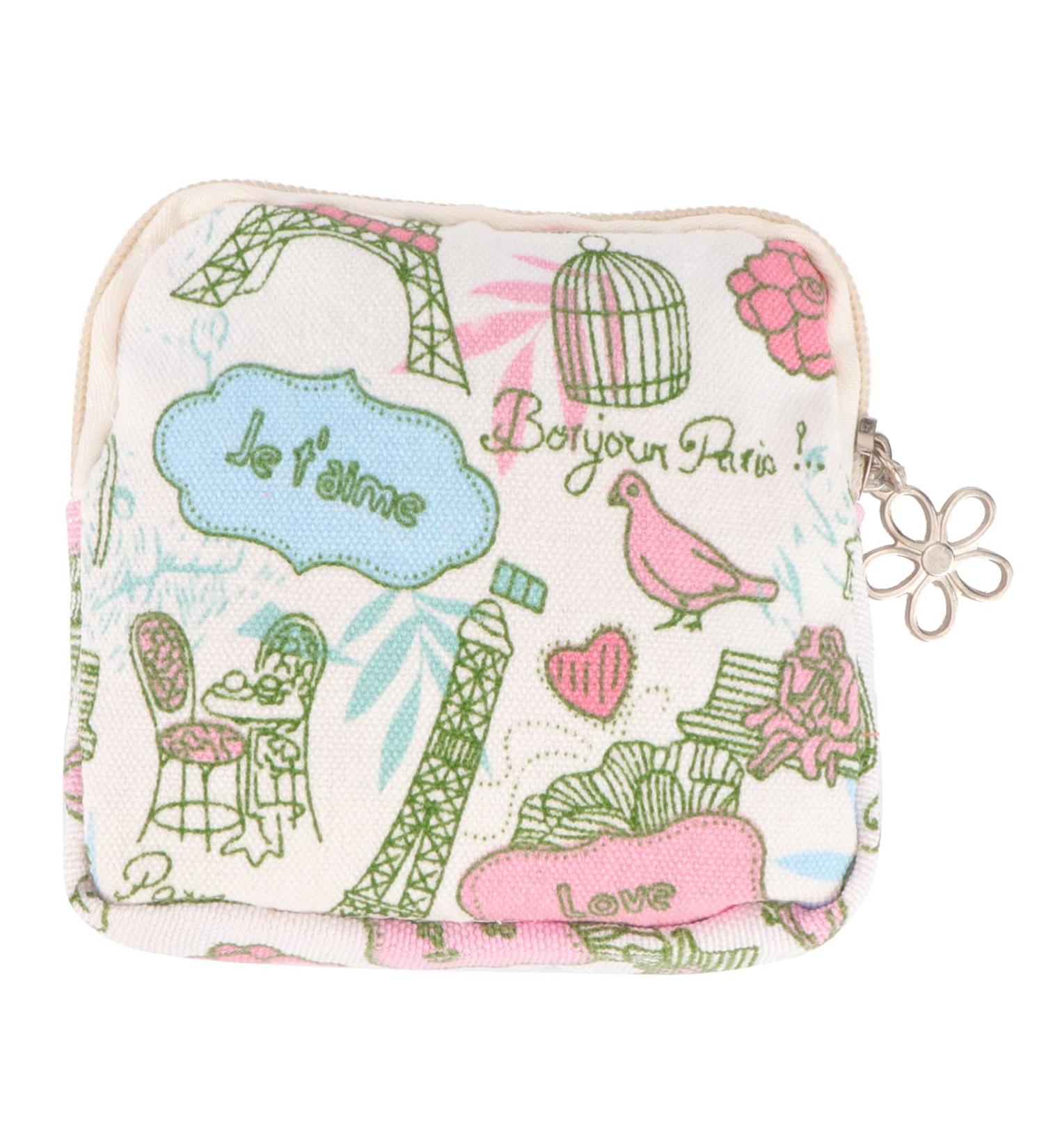 FOMIYES Portable Sanitary Napkin Storage Bag for Teen Girls - Cotton Menstrual Pads Pouch with Zipper for School (1PCS) - Buy Online on GoSupps.com