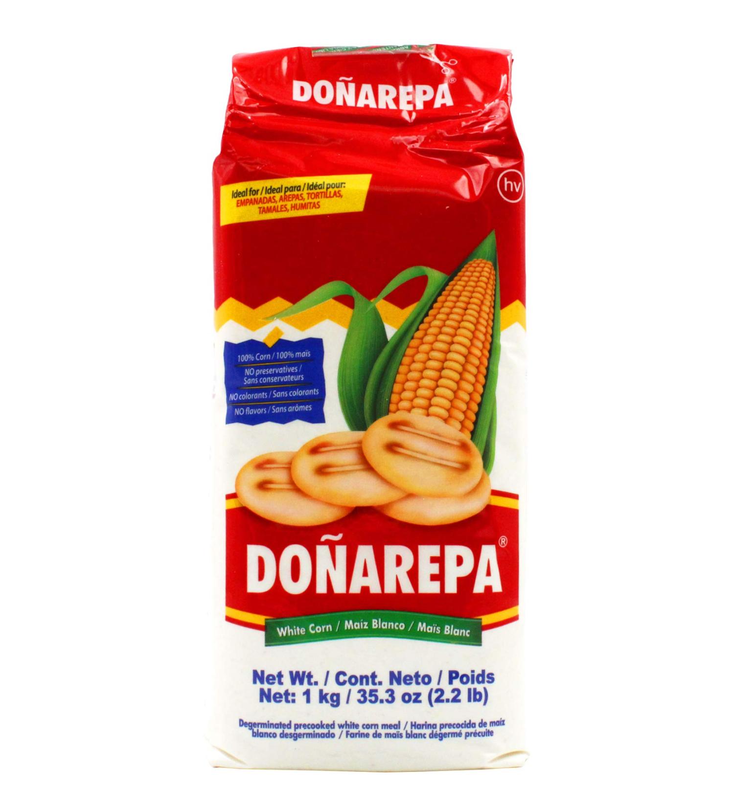 Premium Donarepa Precooked White Corn Meal 35.3oz - Authentic Latin American Flavor - Buy Online on GoSupps.com