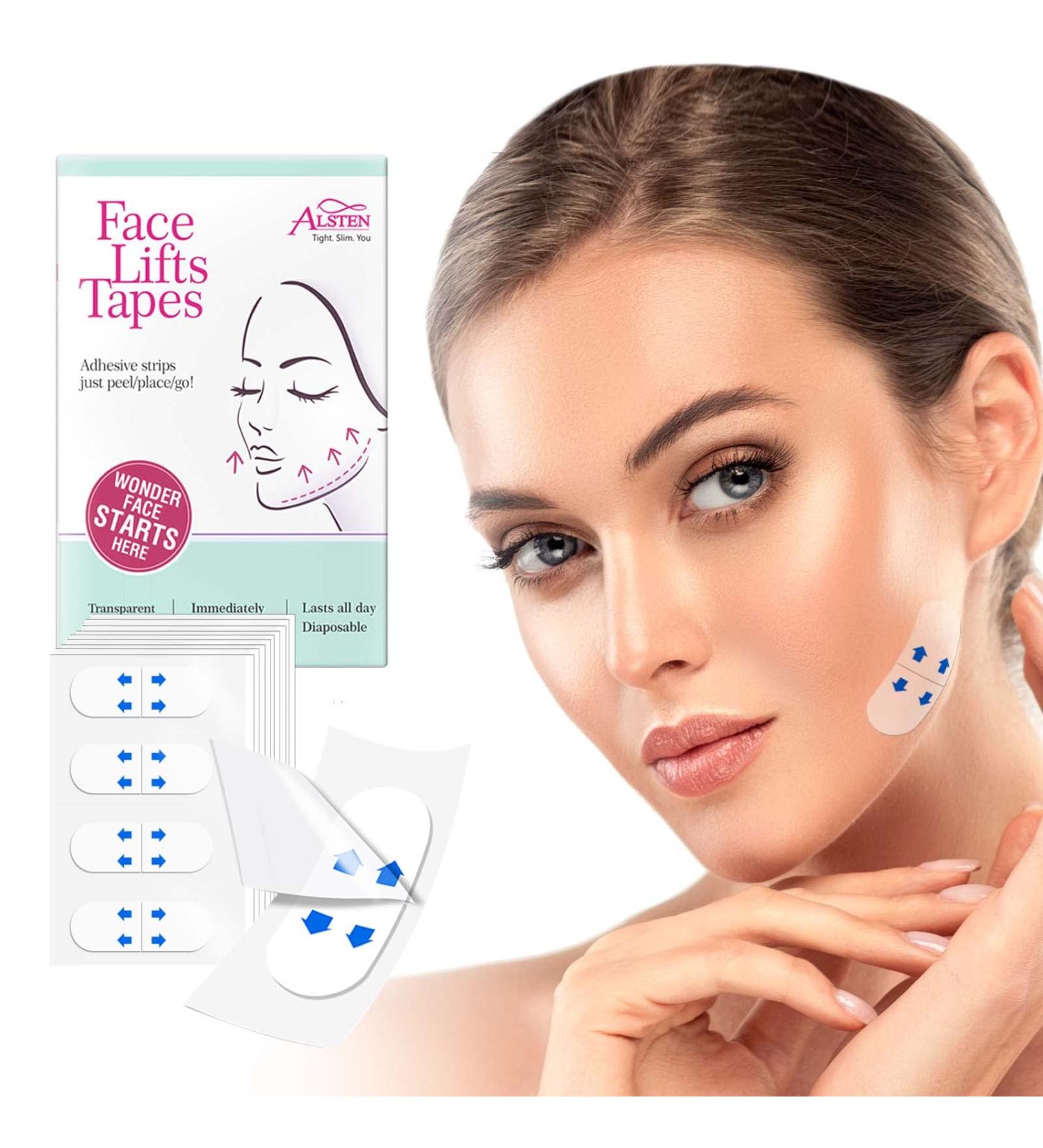 Face Lift Tape for V-Line Jawline - 40 PCS Invisible Double Chin Reducer - Buy Online on GoSupps.com