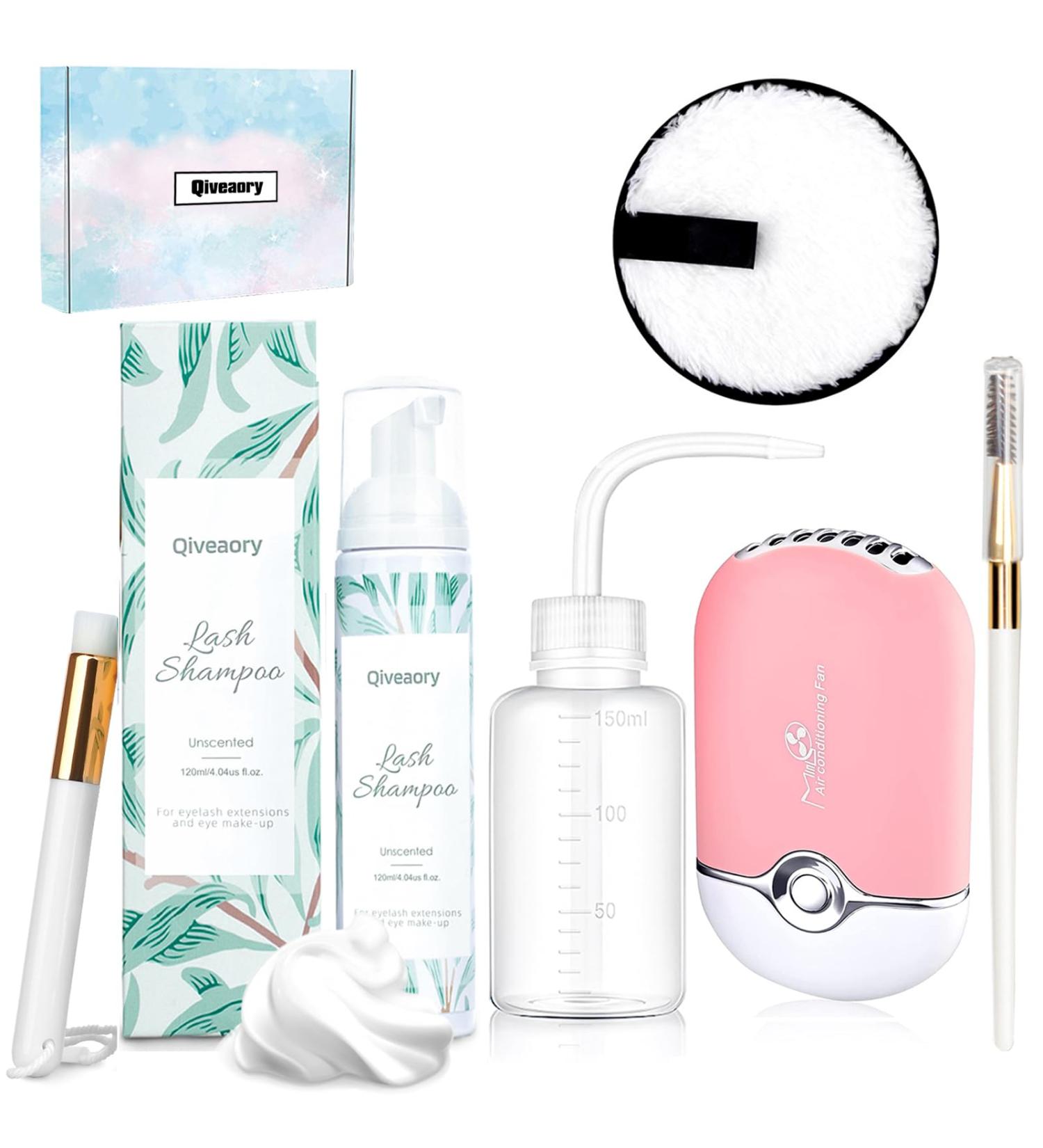 120ml Eyelash Extension Cleanser and Lash Shampoo with Brush - Paraben & Sulfate Free - Buy Online on GoSupps.com