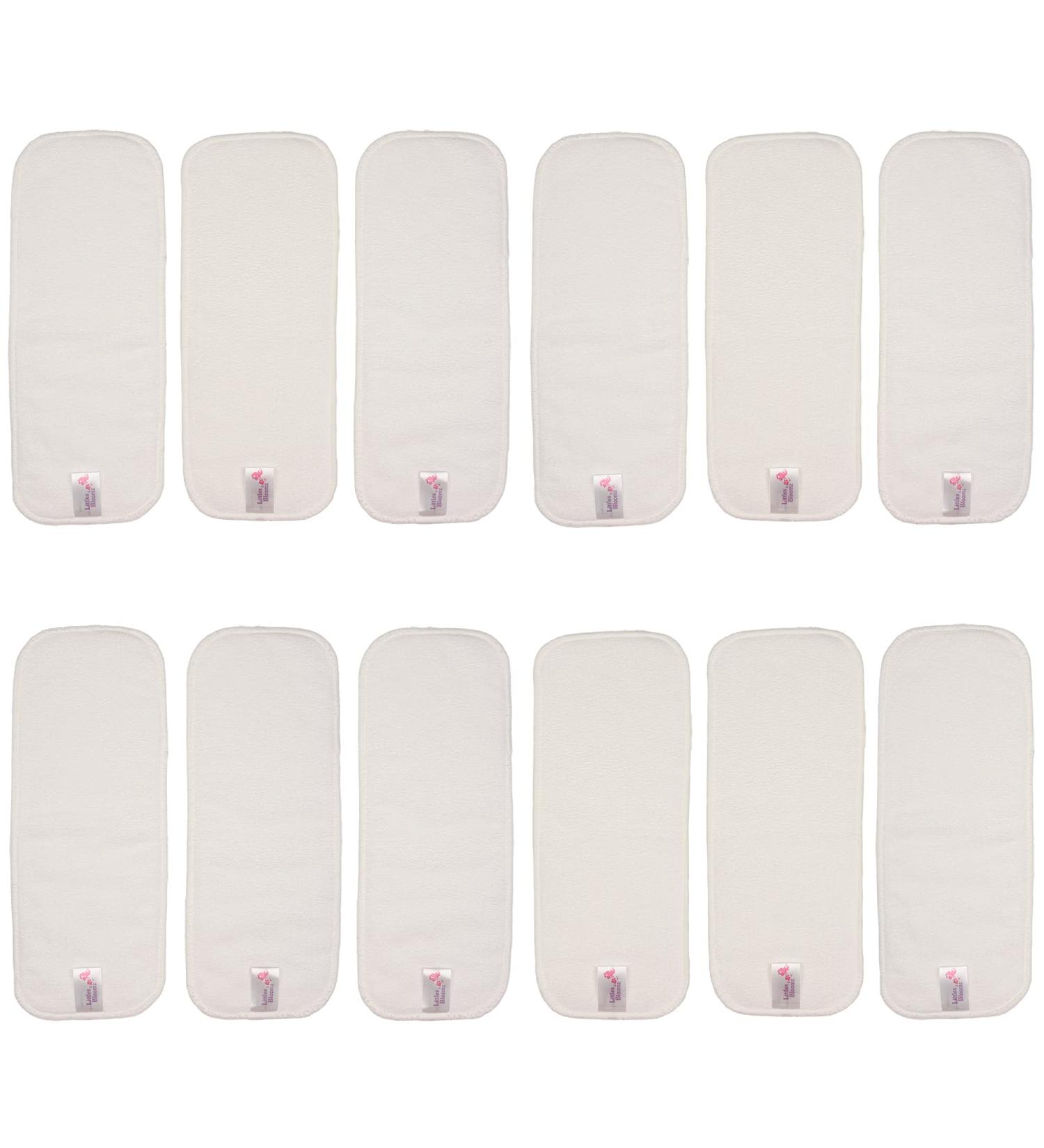 Littles and Bloomz 12 Microfibre Reusable Nappy Insert Cloth Diaper Booster MF12 Microfibre 12