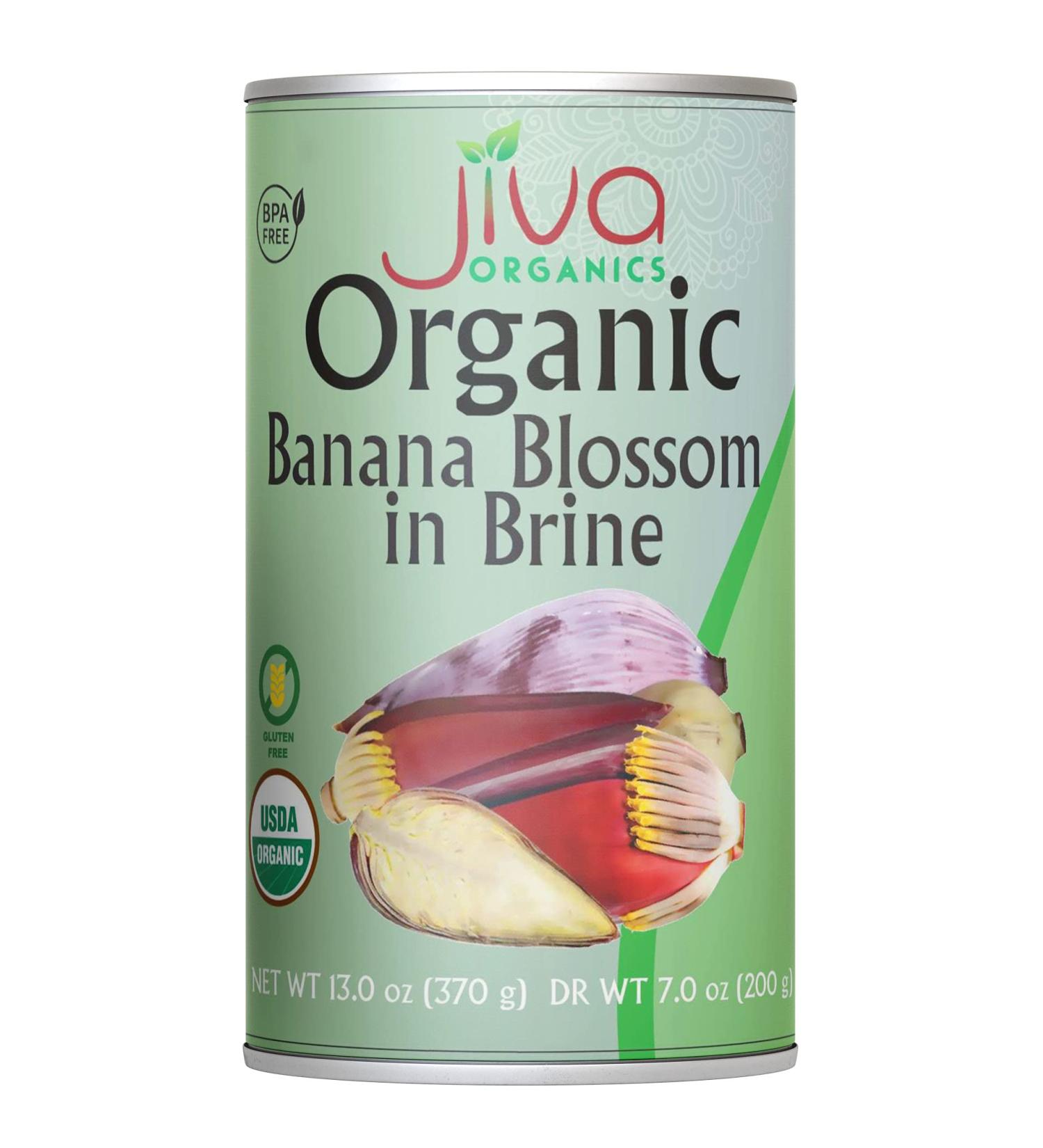 Jiva Organic Banana Blossoms 14 Ounce (Pack of 6) - BPA Free  Gluten Free - Delicious Meatless Alternative - Buy Online on GoSupps.com