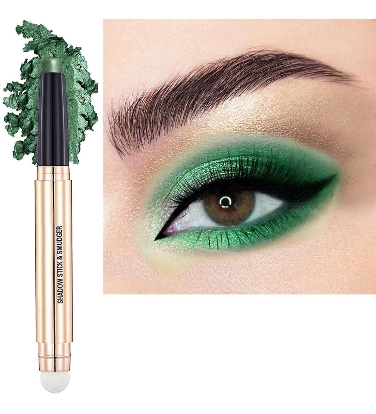 Green Shimmer Eyeshadow Stick | Creamy, Waterproof & Long Lasting | Hypoallergenic Highlighter Eye Liner Pen for High-Impact Eyes - Buy Online on GoSupps.com