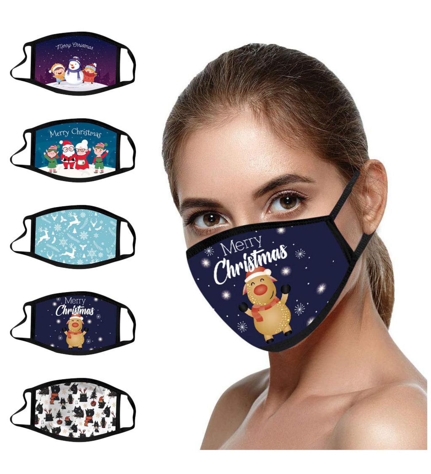 Riou 5-Piece Christmas Mundsprung Washable Bandana Neck Gaiter - Breathable & Comfortable Mouth & Nose Protection for Men & Women - Buy Online on GoSupps.com