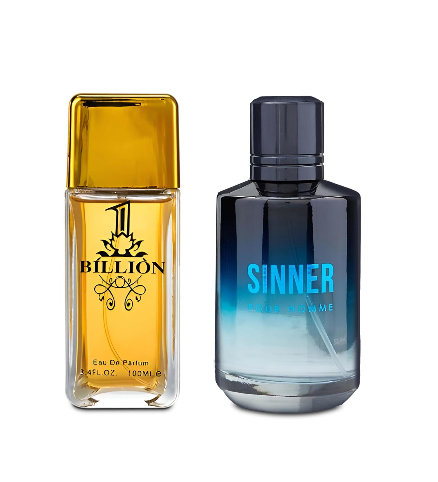 1 Billion&Sinner Combo Men's Cologne- Eau De Toilette Spray Perfume Fragrance For Men- Daywear Casual Daily Cologne Set 3.4 Oz Bottle- Ideal EDT Beauty Gift for Birthday Anniversary - Buy Online on GoSupps.com