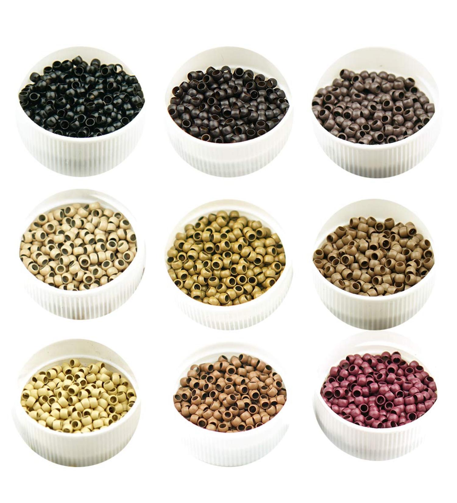 KOCONI 3mm Micro Rings Copper Nano Extension Beads - 1000PCS Light Brown Hair Extension Beads - Pack of 1000 Count - Buy Online on GoSupps.com
