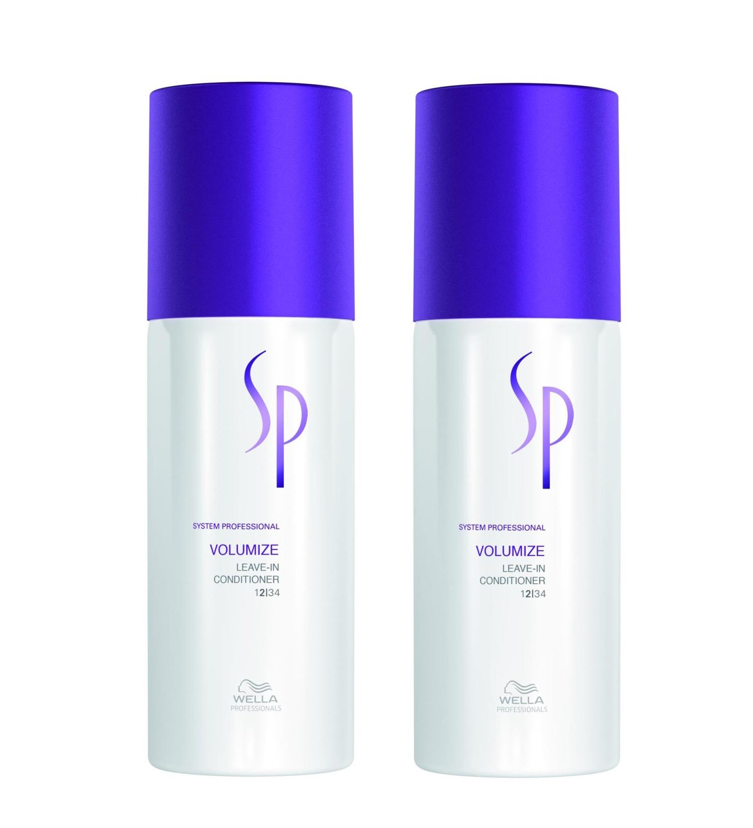 2x Wella SP System Professional Care Volumize Leave-In Conditioner 150 ml