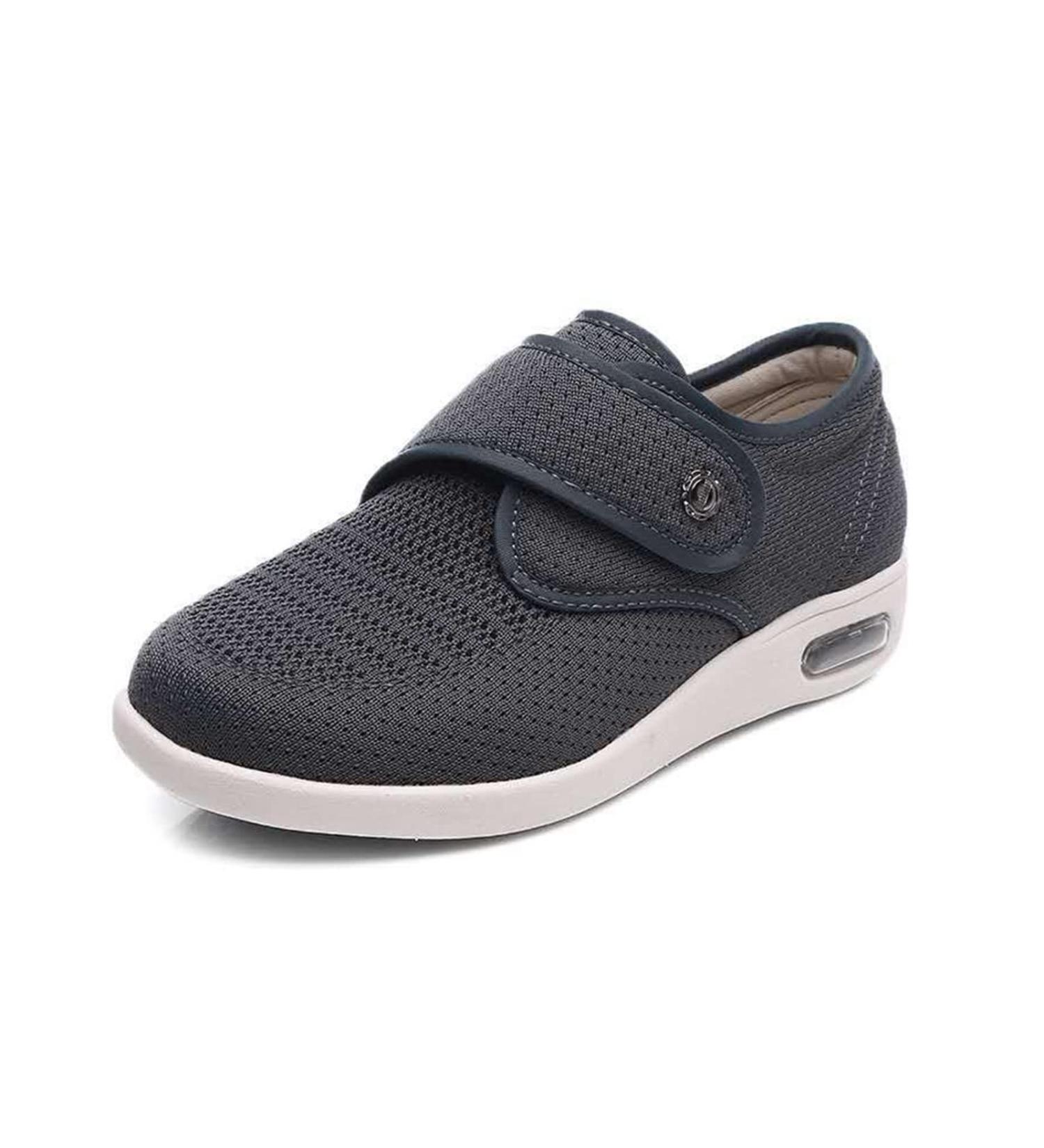 Women's Wide Width Diabetic Edema Shoes | Adjustable Closure for Swollen Feet Size 9 Gray - Comfortable Walking Footwear - Buy Online on GoSupps.com
