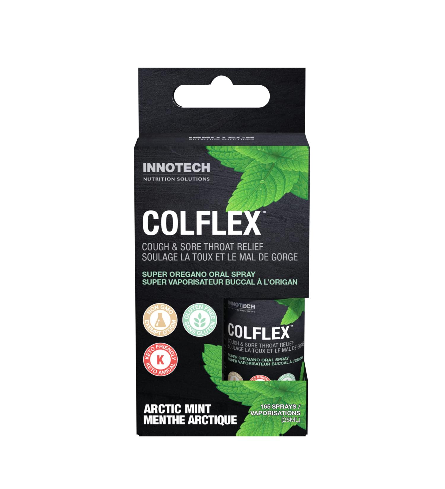 INNOTECH Nutrition Colflex Oregano Throat Spray - Arctic Mint 25ml - Organic Relief - Buy Online on GoSupps.com