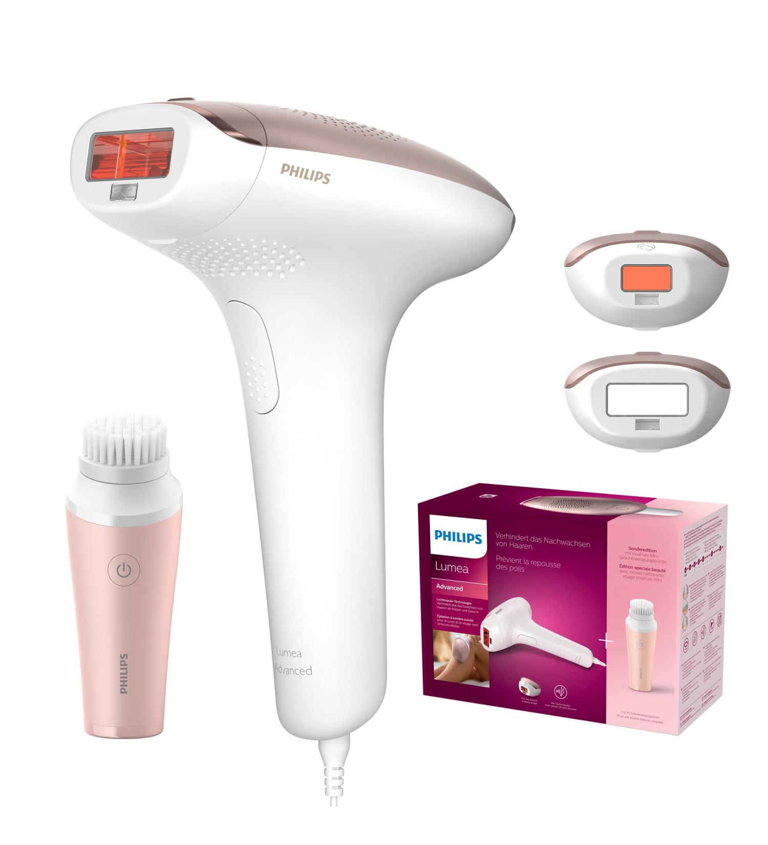 Philips Lumea Advanced IPL Hair Removal Device BRI922 | Long-Lasting Smooth Skin | 2 Attachments for Body & Face + Facial Cleaning Brush - Buy Online on GoSupps.com