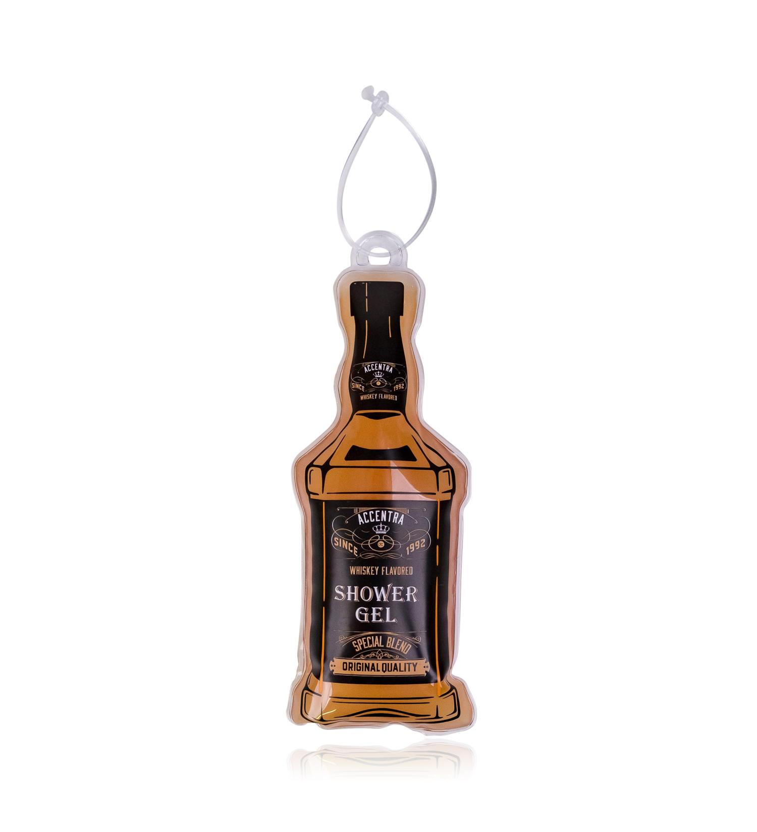 Accentra maxi shower gel WHISKEY FLAVOR in whiskey bottle look including pendant 200 ml shower gel with whiskey flavor scent fantastic gift idea for Fathers Day birthday or Easter - Buy Online on GoSupps.com