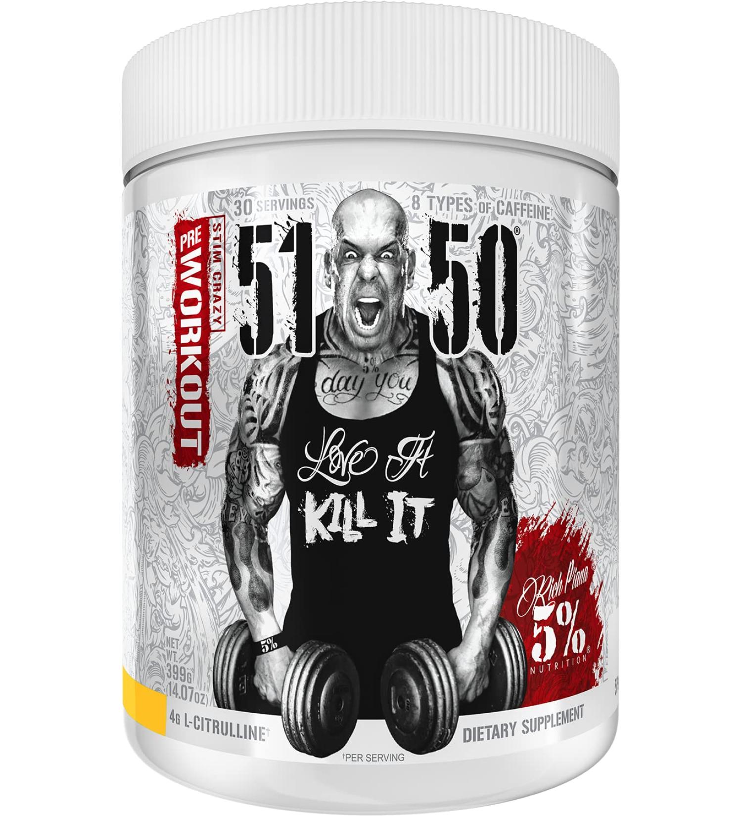 5% Nutrition 5150 Pre-Workout Powder | Extreme Energy Focus Pumps & Endurance | Tropical Rage Flavor 13.86 oz - Buy Online on GoSupps.com