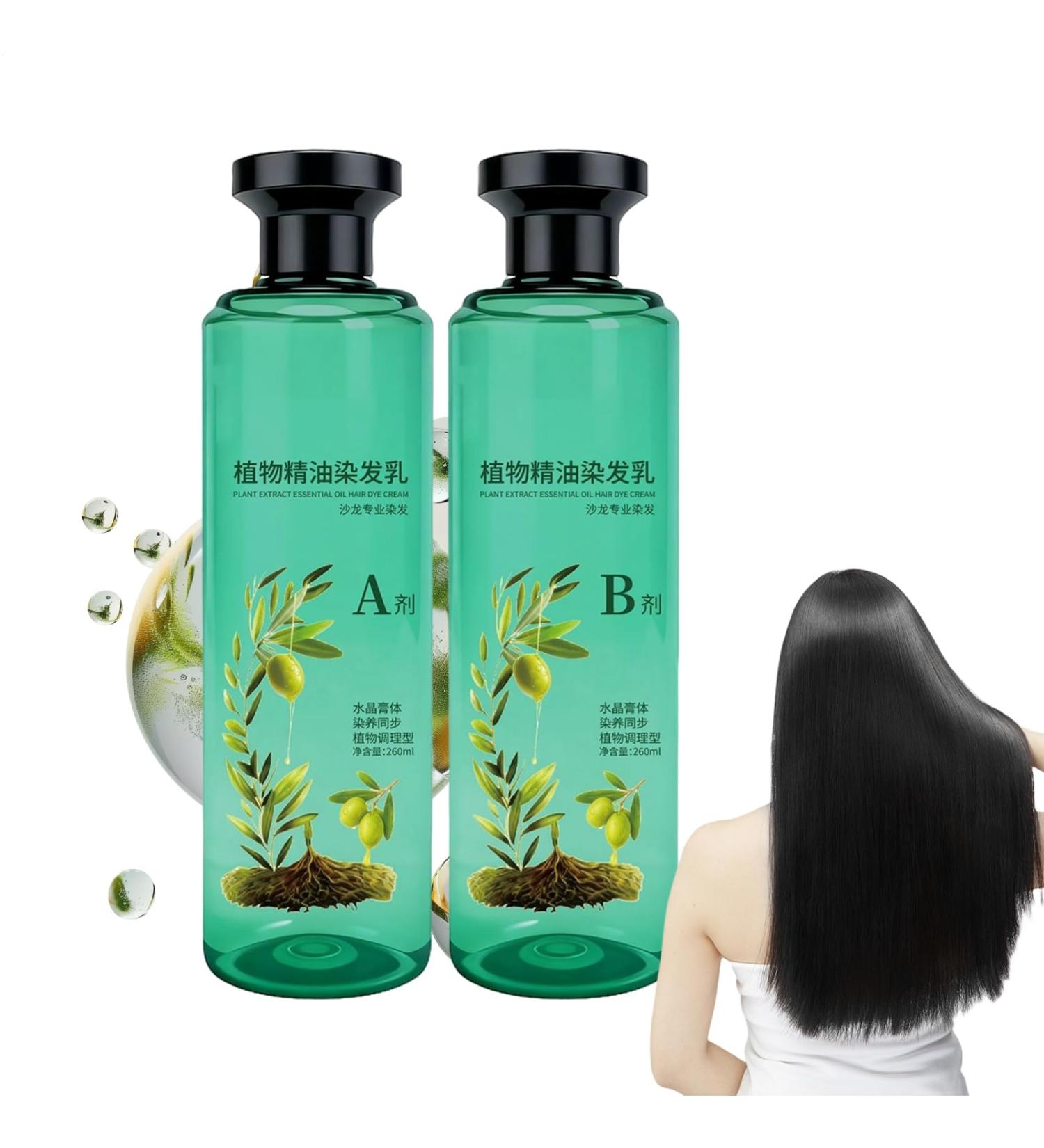 Hair Dye for Women - Repairing Cream with Vegetable Oil 260 ml - Pack of 2 Bottles of Hair Color White-Grey Hair Cover for Adults Seniors Hairdressers - Buy Online on GoSupps.com