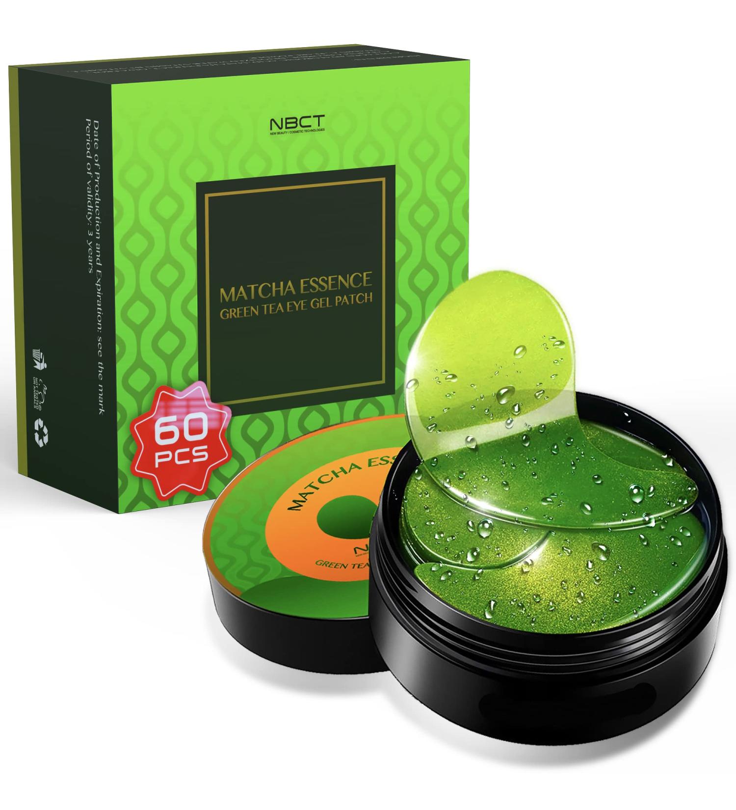 NBCT Collagen Eye Mask 60 pcs with Matcha Green Tea Extract - Under Eye Patches for Puffy Eyes, Dark Circles & Anti-Wrinkle Treatment - Buy Online on GoSupps.com