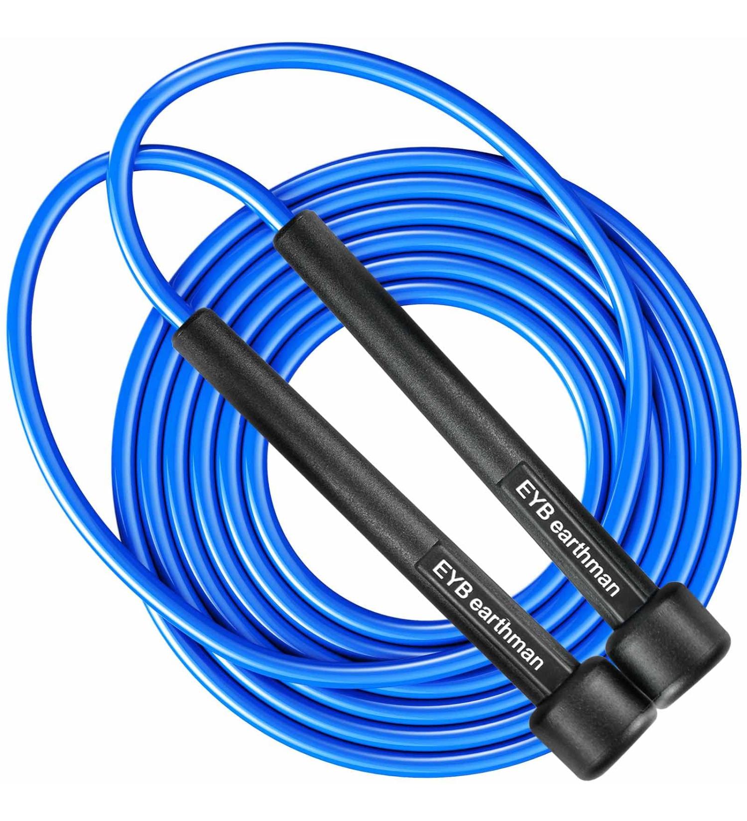EYB Earthman Adjustable Jump Rope for Adults & Kids - Lightweight Speed Skipping Rope for Aerobic Exercise & Endurance Training - Buy Online on GoSupps.com