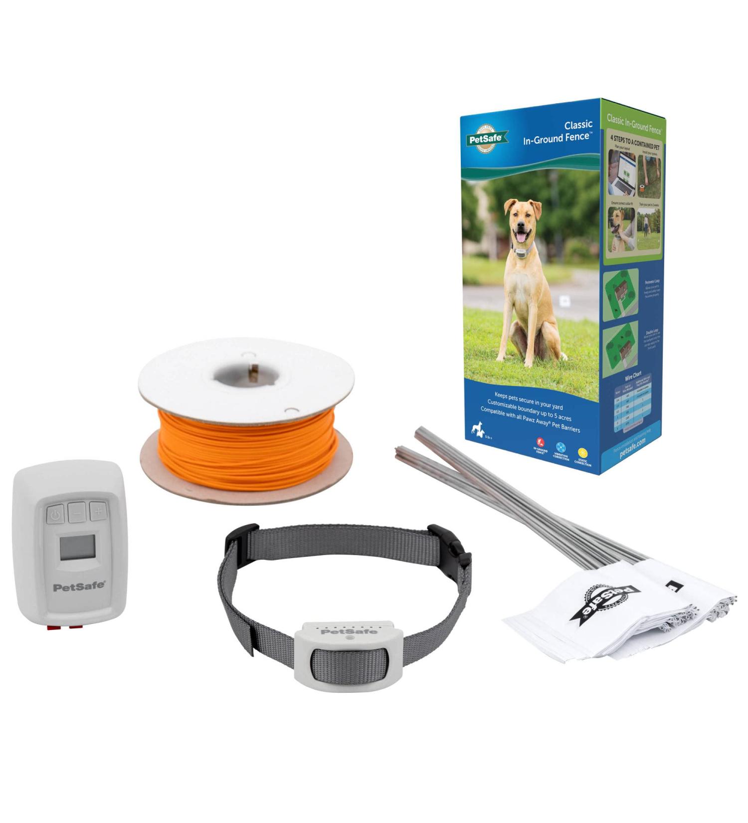 PetSafe Classic In-Ground Fence for Dogs and Cats - 500ft Wire- 5 Acres Coverage - 1 Dog Kit - Buy Online on GoSupps.com