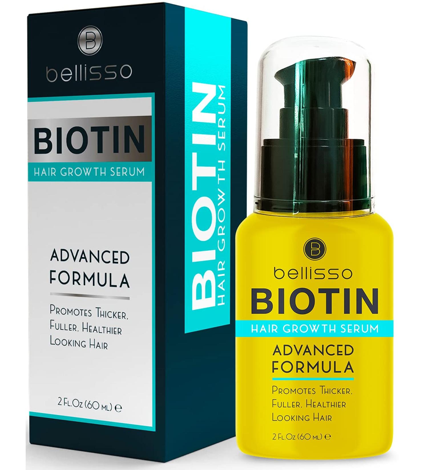 Biotin Serum for Hair Growth - Natural Oil Treatment for Stronger, Thicker Hair - Men and Women's Hair Loss Solution - Buy Online on GoSupps.com