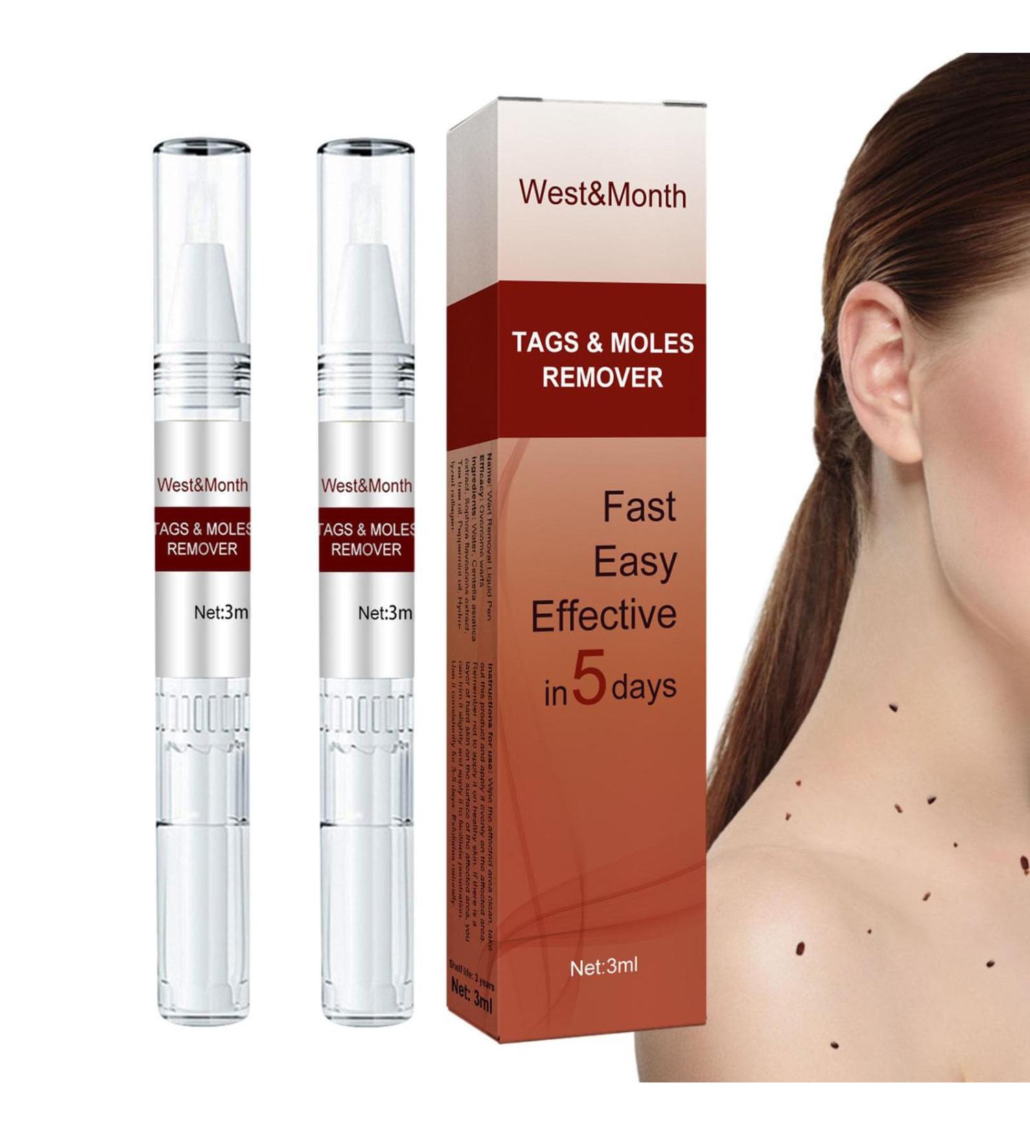 Liqui Skin Removal Wipe Off Tags And Moles Skin Mole Remover LiquiNatural Non-Irritating Mole Pen Wart Repair Pen - Buy Online on GoSupps.com