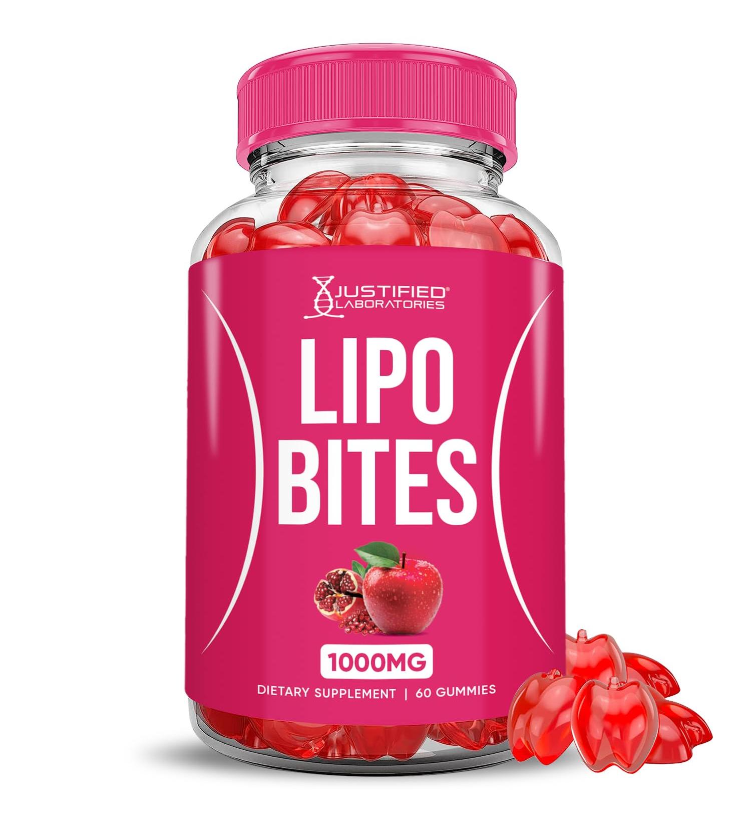 Lipo Bites ACV Gummies Advanced Formula 1000MG Apple Cider Vinegar Chewies Formulated with Pomegranate Beet Juice Powder B12 Vegan Non GMO 60 Gummys - Buy Online on GoSupps.com