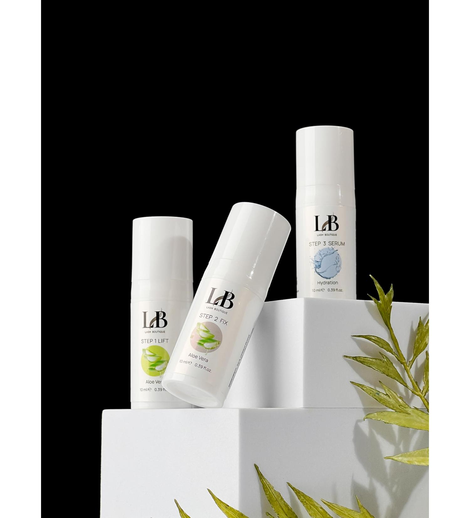 Kit de laminage de cils base d'aloe vera Lash Boutique comprend 3 tapes