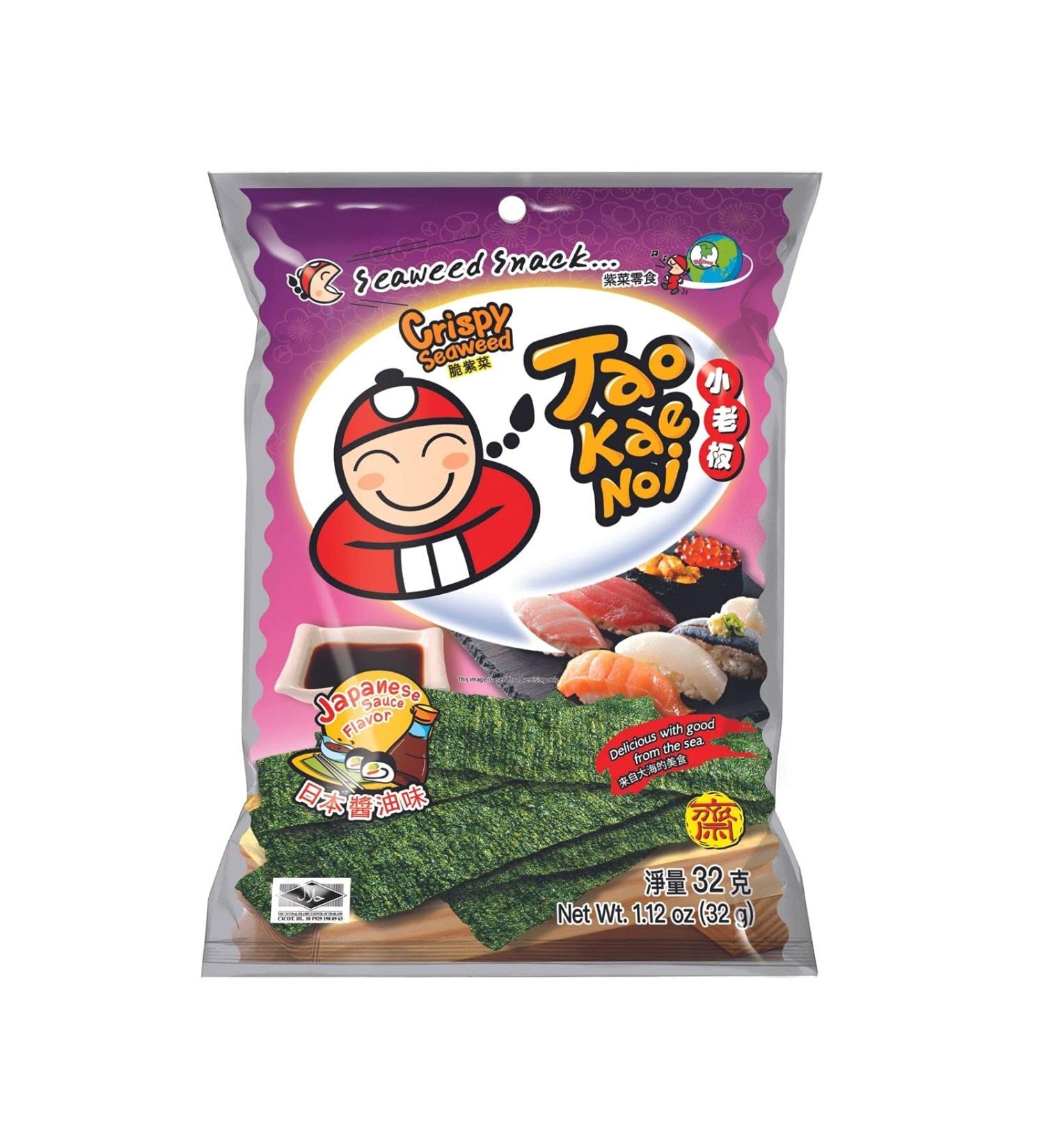 Tao Kae Noi Crispy Seaweed Snack with Japanese Sauce - 32g | Authentic Japanese Style Snack - International Shipping Available - Buy Online on GoSupps.com