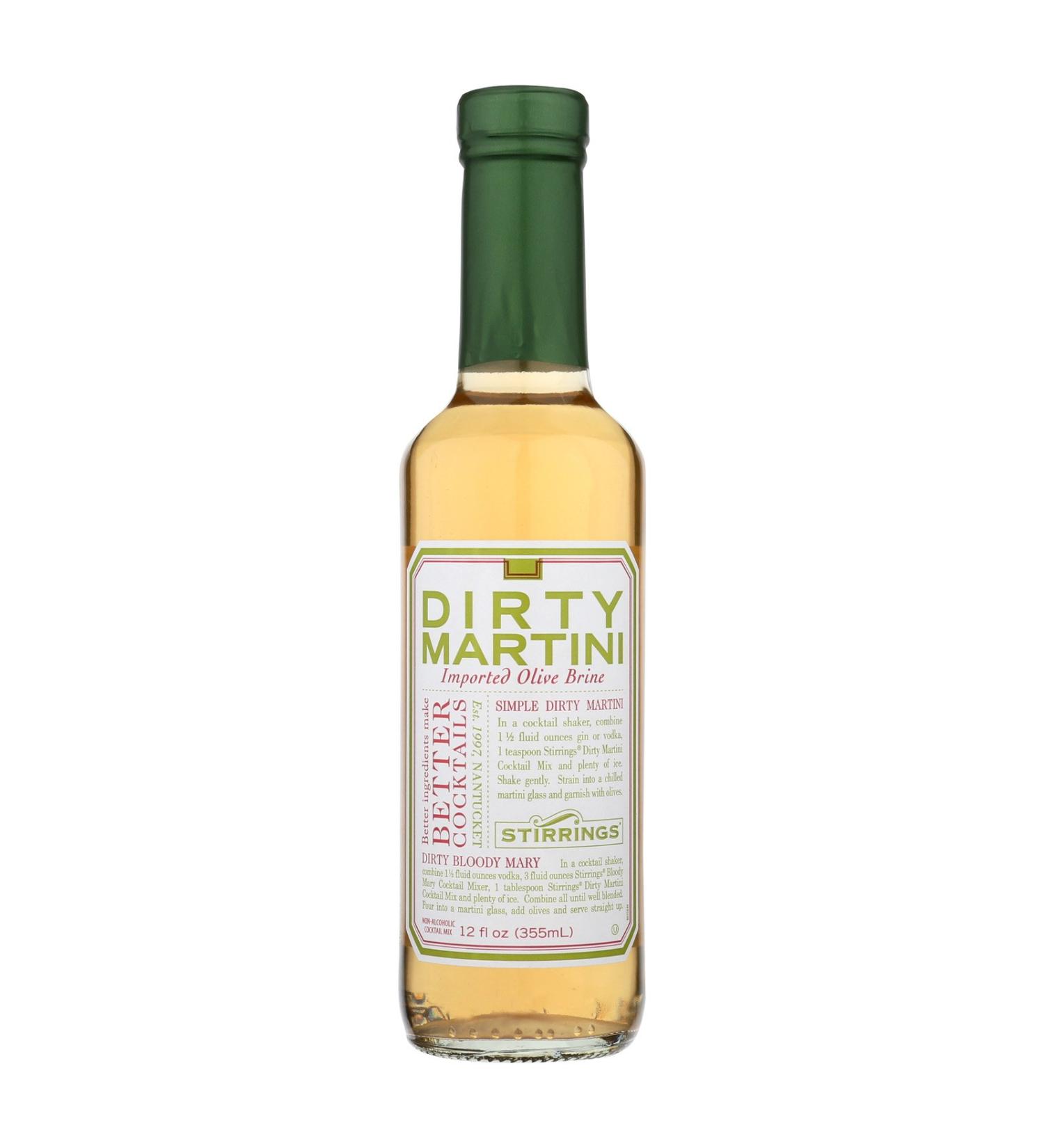 Stirrings All Natural Dirty Martini Cocktail Mixer - 12oz Bottle - Buy Online on GoSupps.com