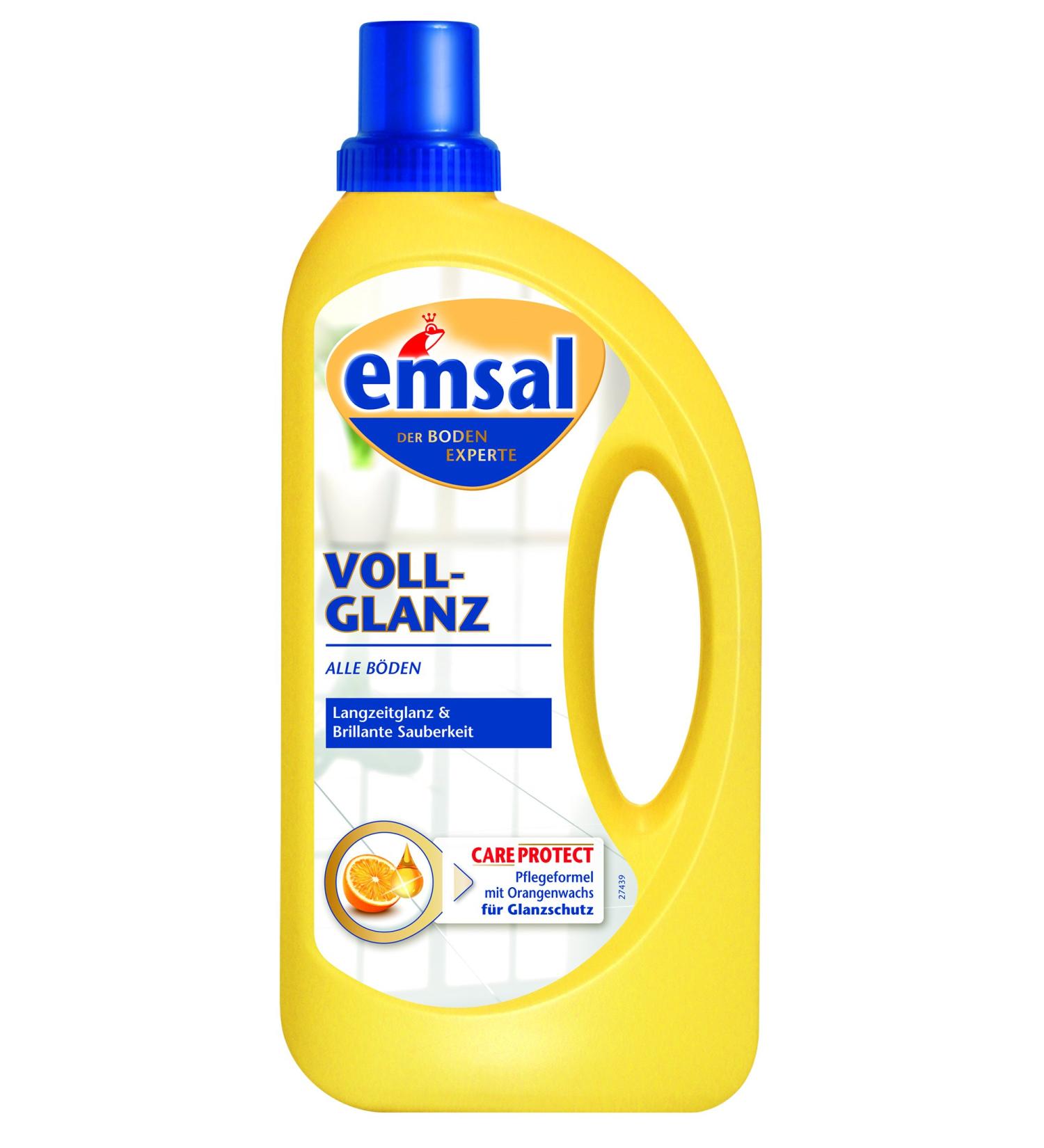 Emsal Full Shine floor shine care product cleans and protects with natural shine pack of 5 (5 x 1000 ml) 1 ml (pack of 5) Floor
