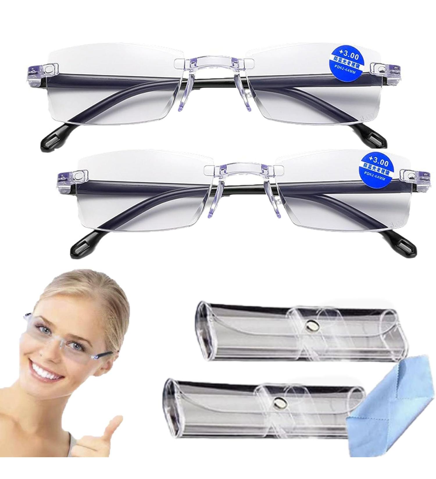 Smart Zoom Glasses for Presbyopia - Intelligent Automatic Reading Glasses (2 Pieces 2.5x Magnification) - Shop Now! - Buy Online on GoSupps.com