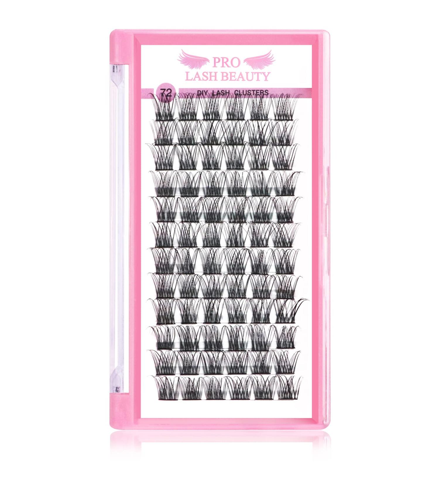 72 Pcs Individual Lashes Lash Clusters DIY Eyelash Extension Natural Lashes Super Thin Band Reusable Soft & Comfortable (D-10mm) 10 mm Natural - Buy Online on GoSupps.com