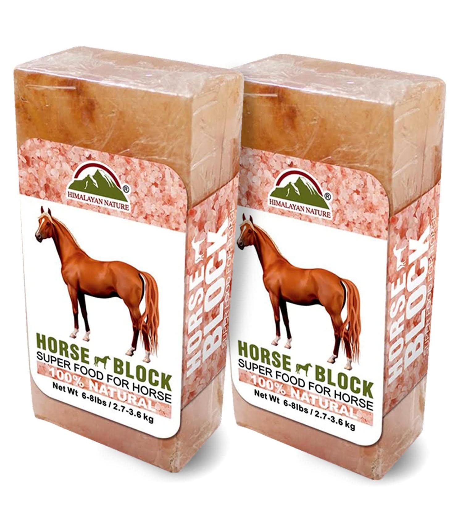 Himalayan Nature Licking Salt for Horses - 2 Pack Pink | Natural Mineral Supplement - Buy Online on GoSupps.com