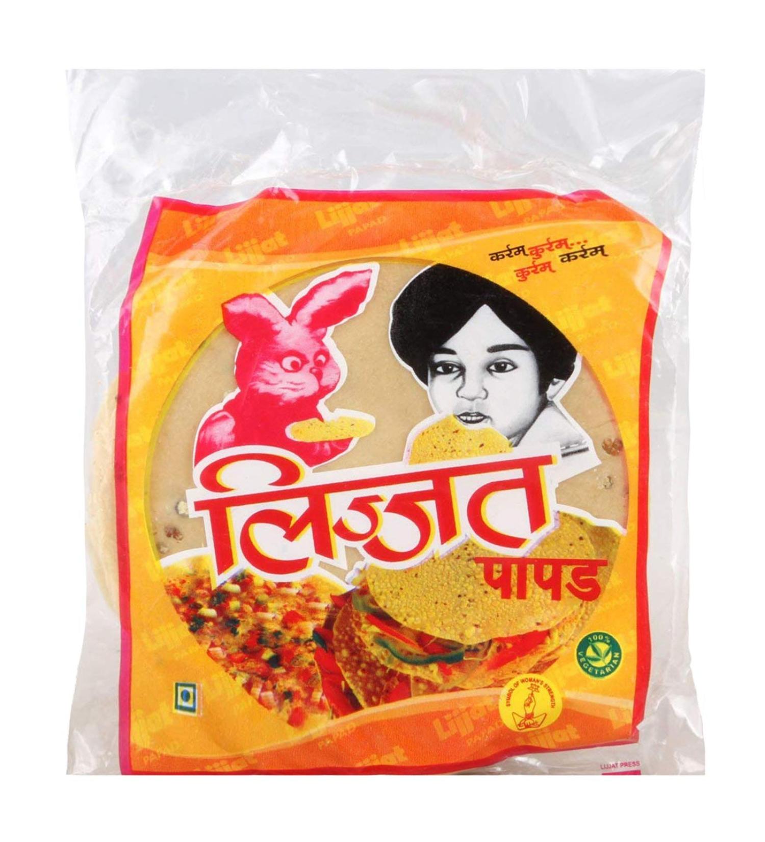 Papadum cumin LIJJAT 200g India - Buy Online on GoSupps.com