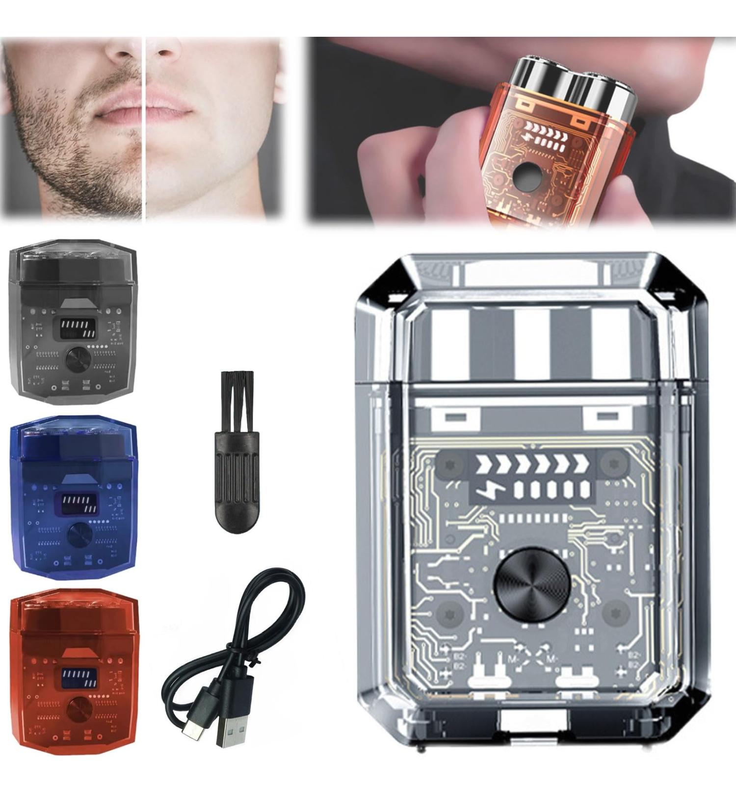 Mini Transparent Body Dual Head Magnetic Electric Shaver Tampayie Transparent Mini Electric Shaver with Low Noise Allfound Shaver Razors for Men Electric Shaver (Silver) - Buy Online on GoSupps.com