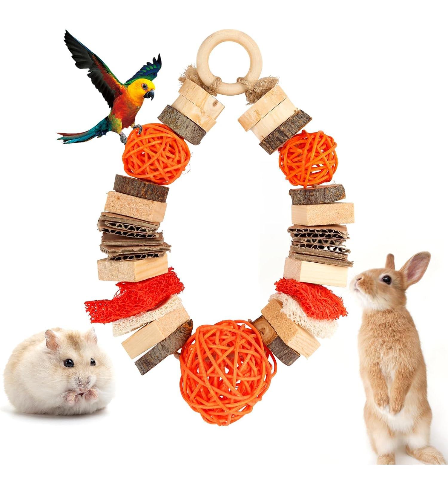 Shop Abiz Wooden Rabbit Toy & Dental Care Treats for Small Animals | Ideal for Hamsters Chinchillas Guinea Pigs & Mice - Buy Online on GoSupps.com