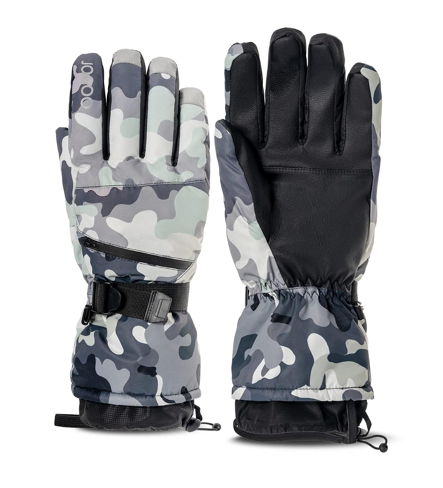 Winter Ski Gloves - Jogoo 3M Thinsulate Snowboard Gloves for Men and Women | Touchscreen, Waterproof & Windproof with Pocket | Large Size - Buy Online on GoSupps.com