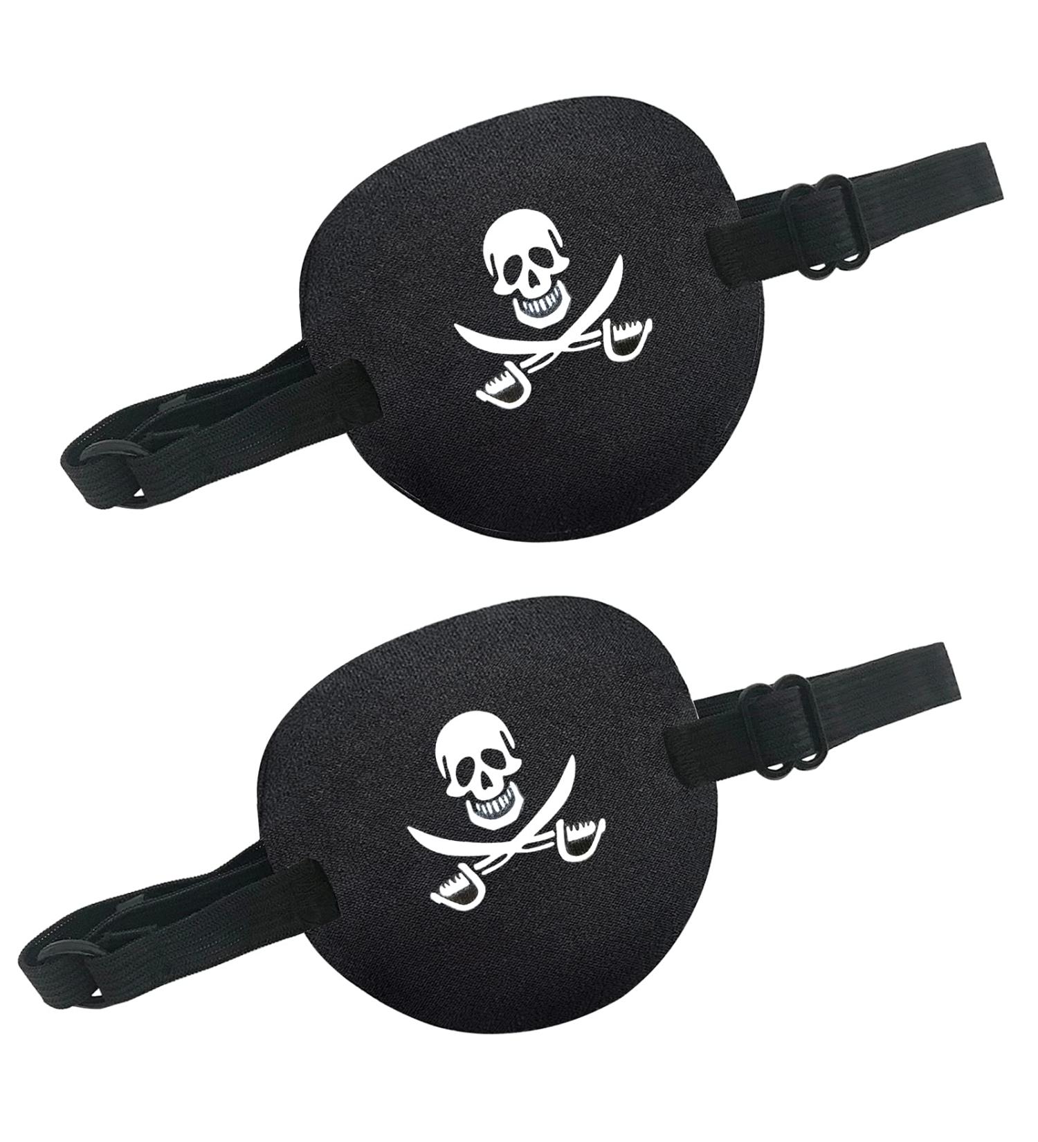 2PCS Pirate Eye Patch Set - Captain Eye Patches for Adults & Kids | Medical Lazy Eye Solutions - Buy Online on GoSupps.com
