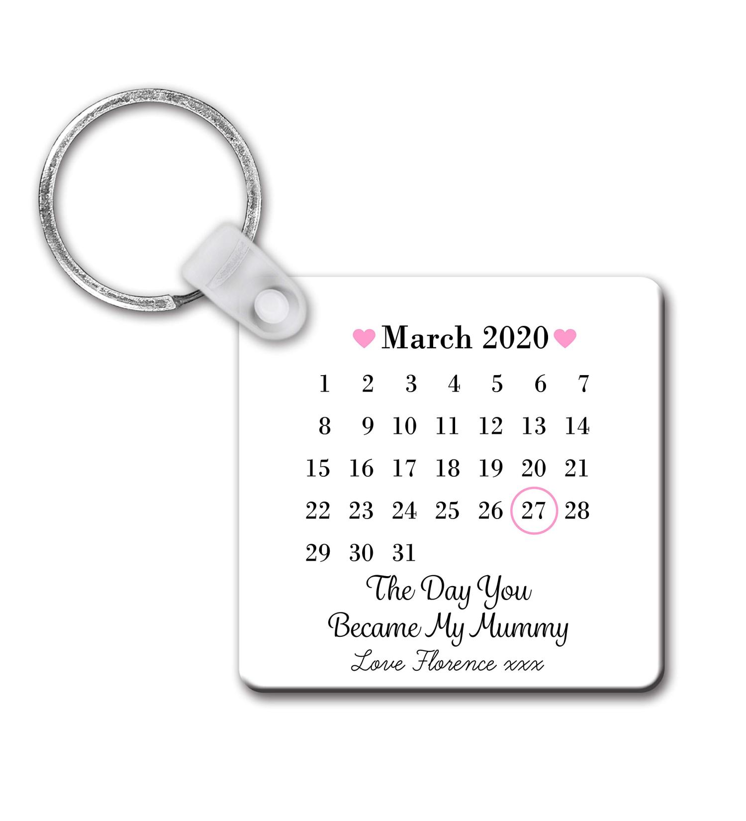 Personalised Drifting Ducks Keyring - Special Keepsake for the Day You Became My Mummy - Mother's Day/New Baby Gift - Buy Online on GoSupps.com