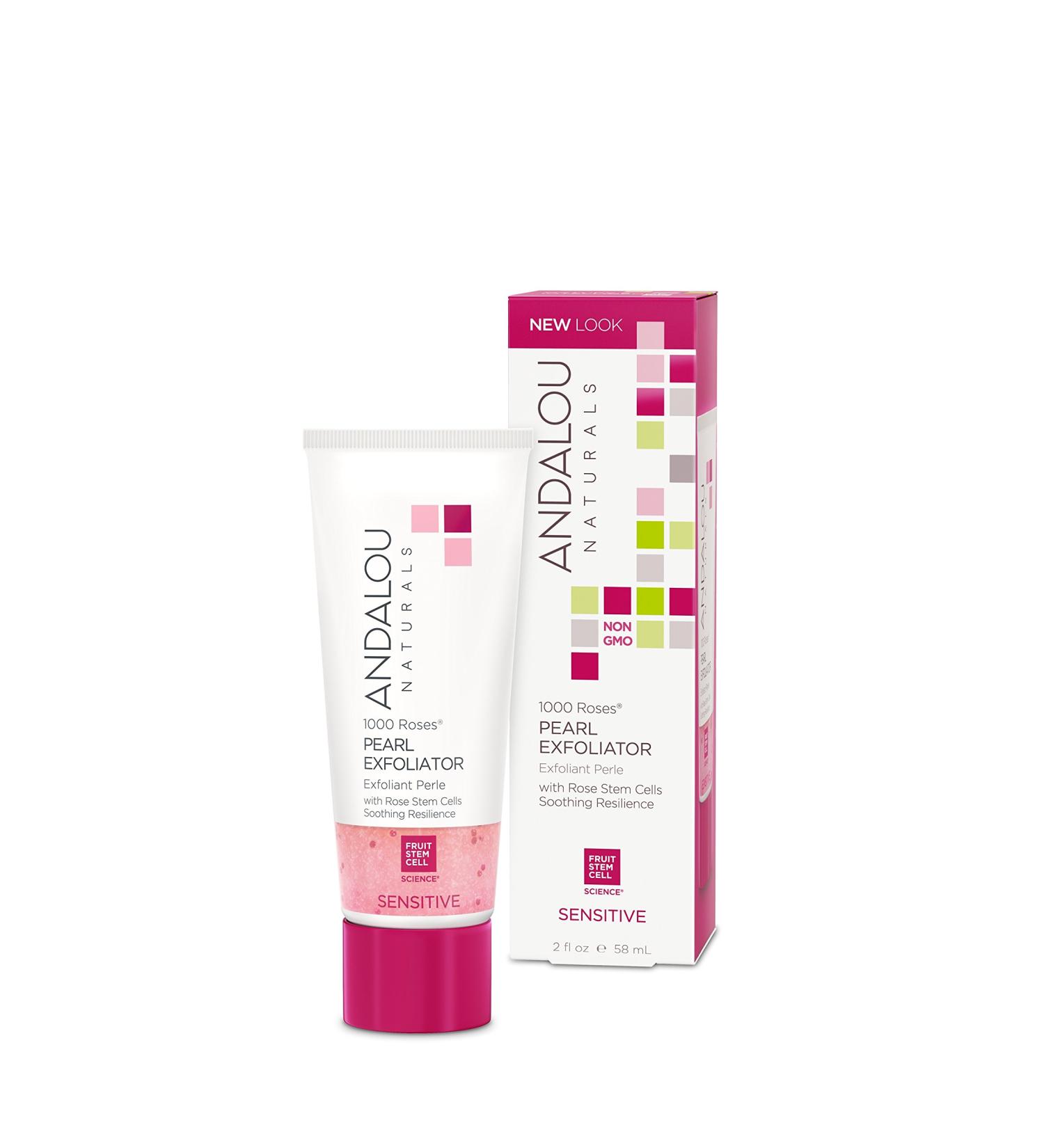 Andalou Naturals 1000 Roses Pearl Exfoliator for Sensitive Skin - 2 fl oz - Buy Online on GoSupps.com