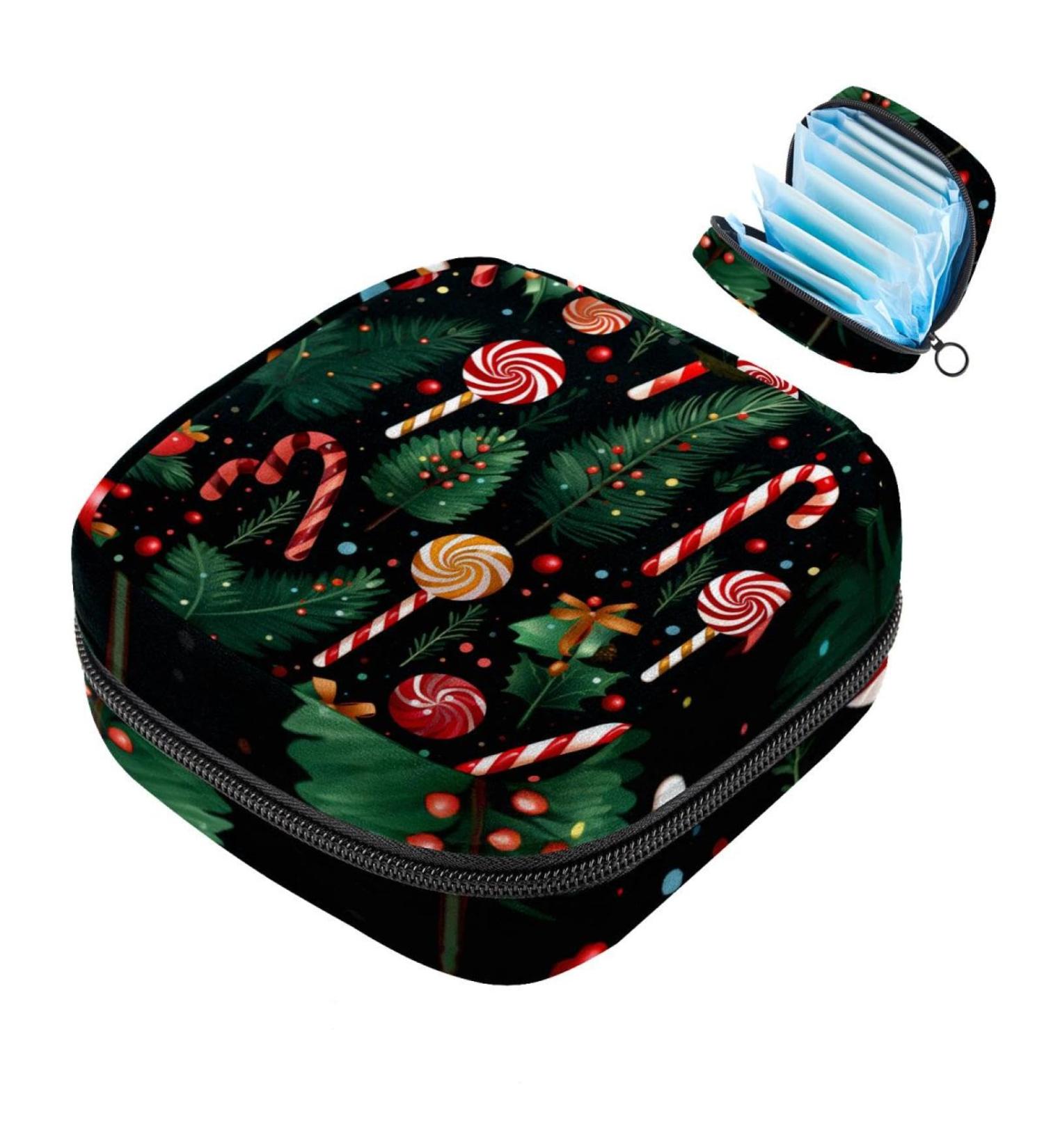 Men's and Women's Merry Christmas Upholstered Bag - Zip Bond Bag for Tampons - 4.7x6.6 in Ideal for Girls - Buy Online on GoSupps.com