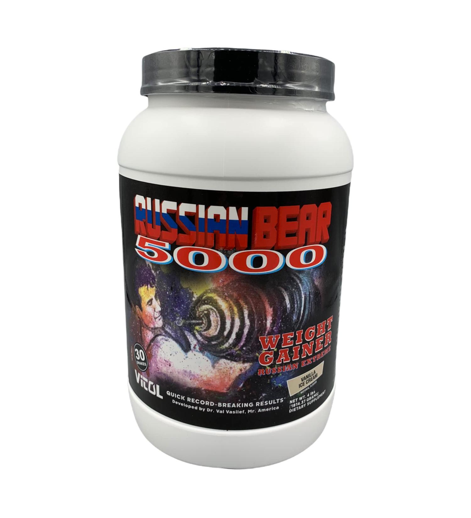 Vitol Russian Bear 5000 Ice Cream Vanilla 4lb Bottle - 4 Pound Pack | Buy Online - Buy Online on GoSupps.com