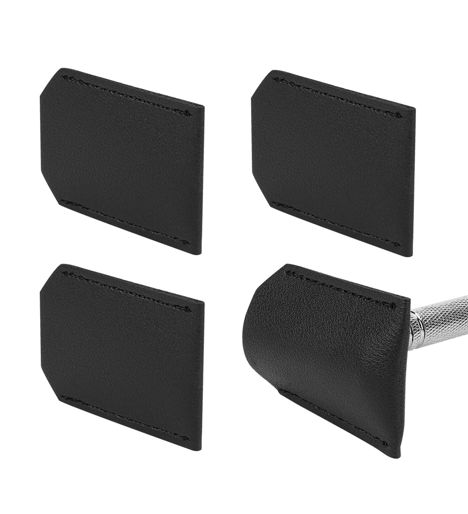 Linkidea 4-Piece Razor Planing Head Protection - Handmade Double-Edged Razor Travel Cover & Accessories (Black) - Safe International Shipping - Buy Online on GoSupps.com