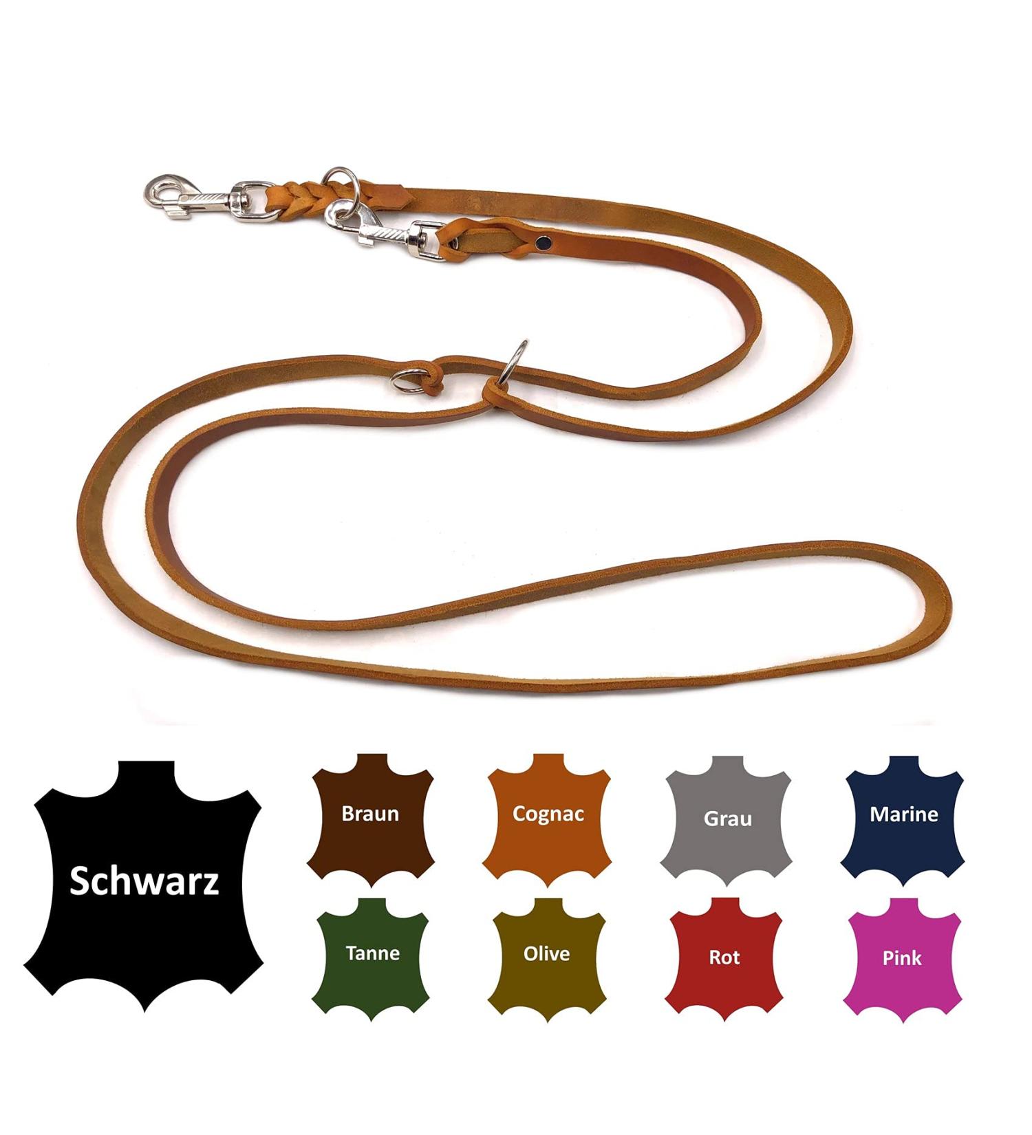Adjustable Double Linen Dog Liner for Small & Large Dogs - 5m x 15mm Cognac - Buy Online on GoSupps.com