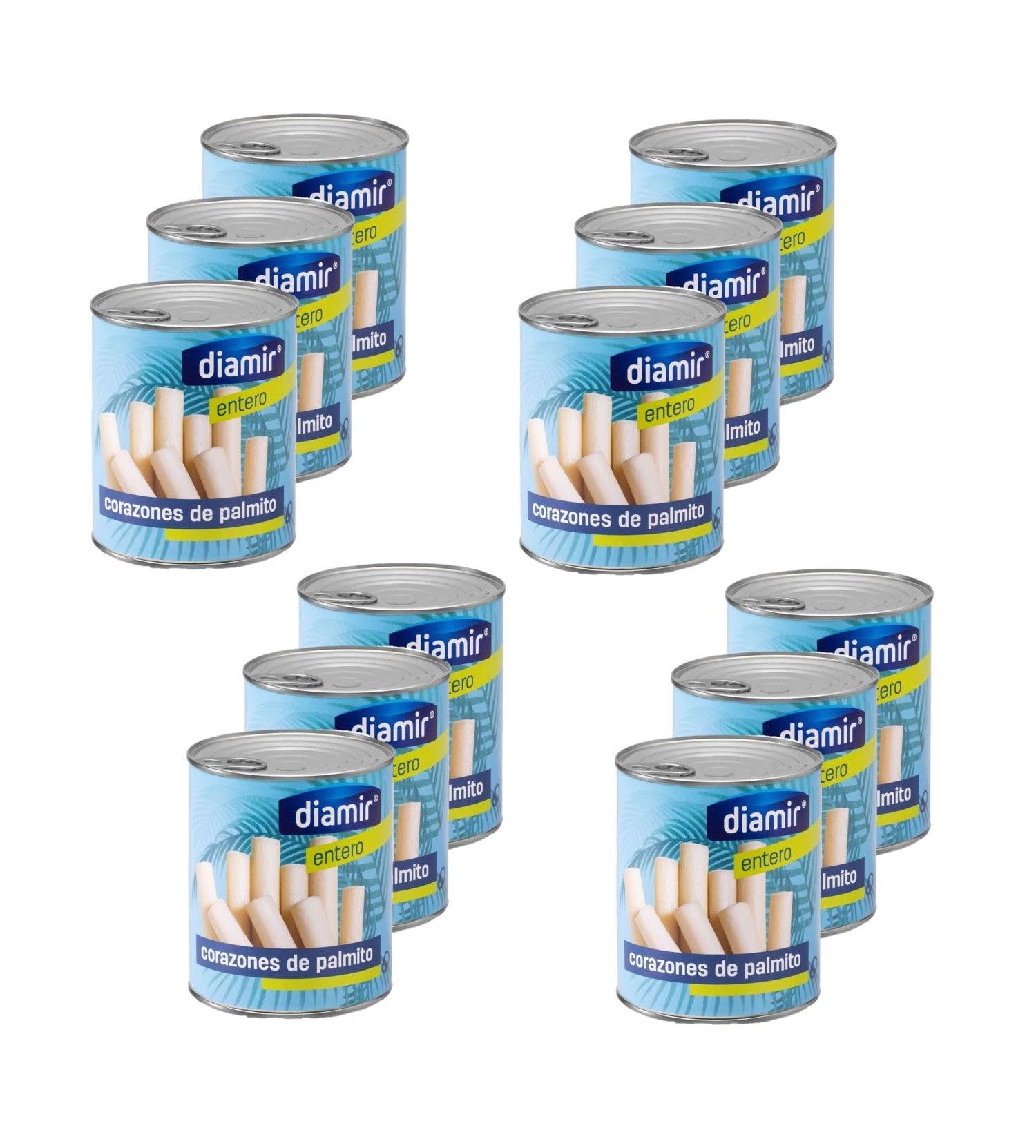 Lot 12x Whole Palm Hearts - Box 800g