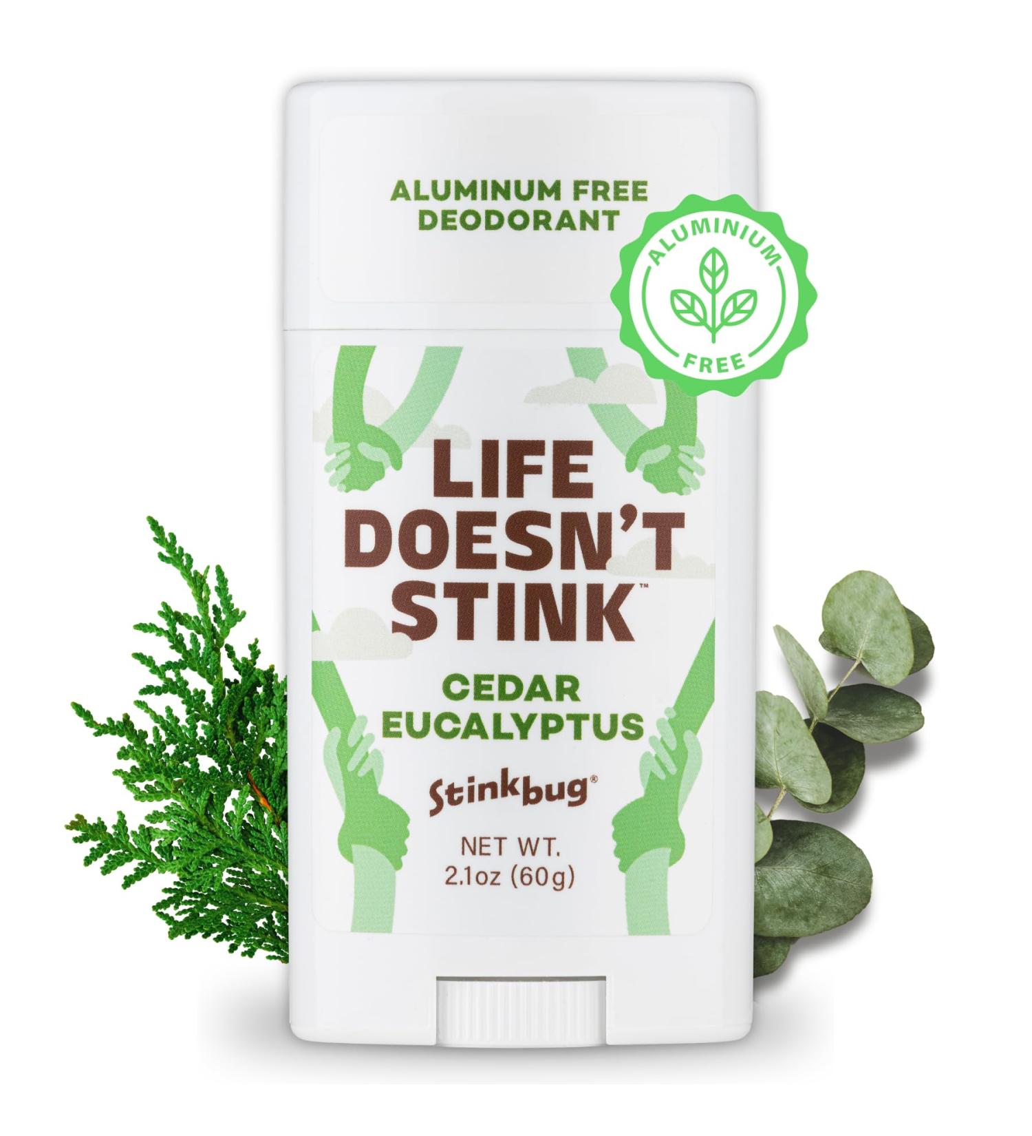 Natural Organic Deodorant Stick with Cedar and Eucalyptus Coconut Oil and Beeswax Aluminum Free Deodorant by Stinkbug Naturals 2.1 Ounce Cedar Eucalyptus 2.1 Ounce (Pack of 1) - Buy Online on GoSupps.com