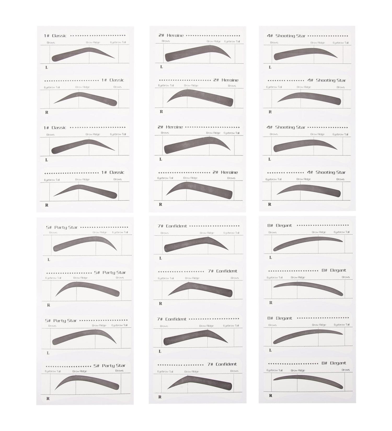 Cabilock Lot de 6 Pochoirs Jetables pour Sourcils Femme Autocollants de Maquillage Sourcils Tailles Vari es Usage Unique Mod le de Maquillage Outil Pratique pour Salon et Domicile - Buy Online on GoSupps.com