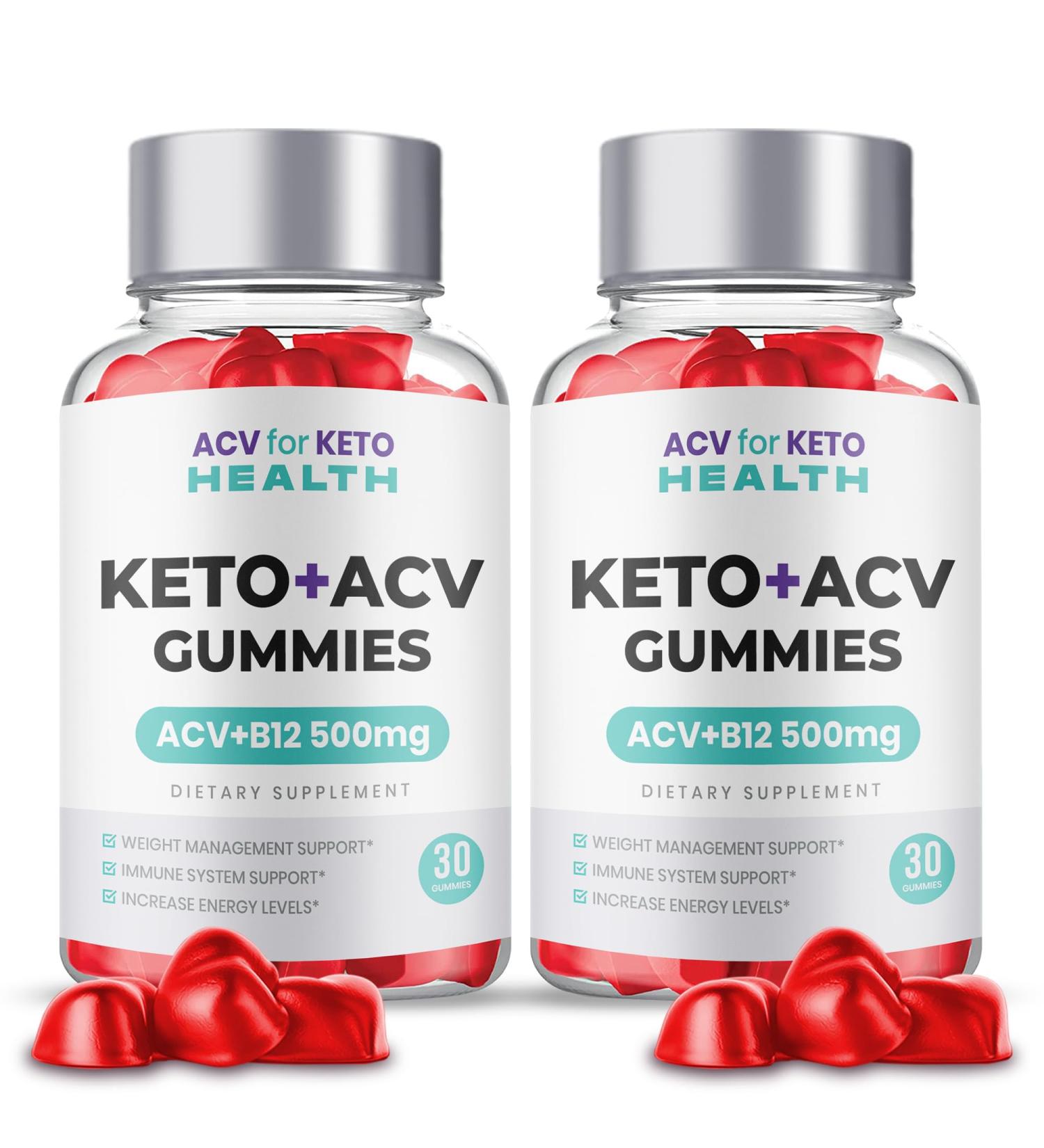 ACV for Keto Health Gummies - Max Strength Apple Cider Vinegar Gomitas - 2 Bottles - Buy Online on GoSupps.com