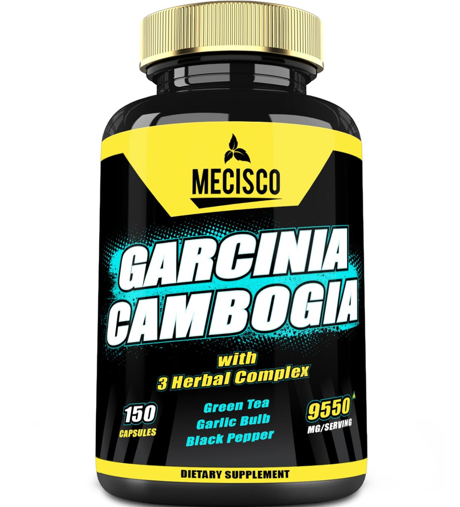 Pure Garcinia Cambogia 9550mg - 5-Month Supply Appetite Control for Women & Men - 150 Vegan Capsules - Buy Online on GoSupps.com