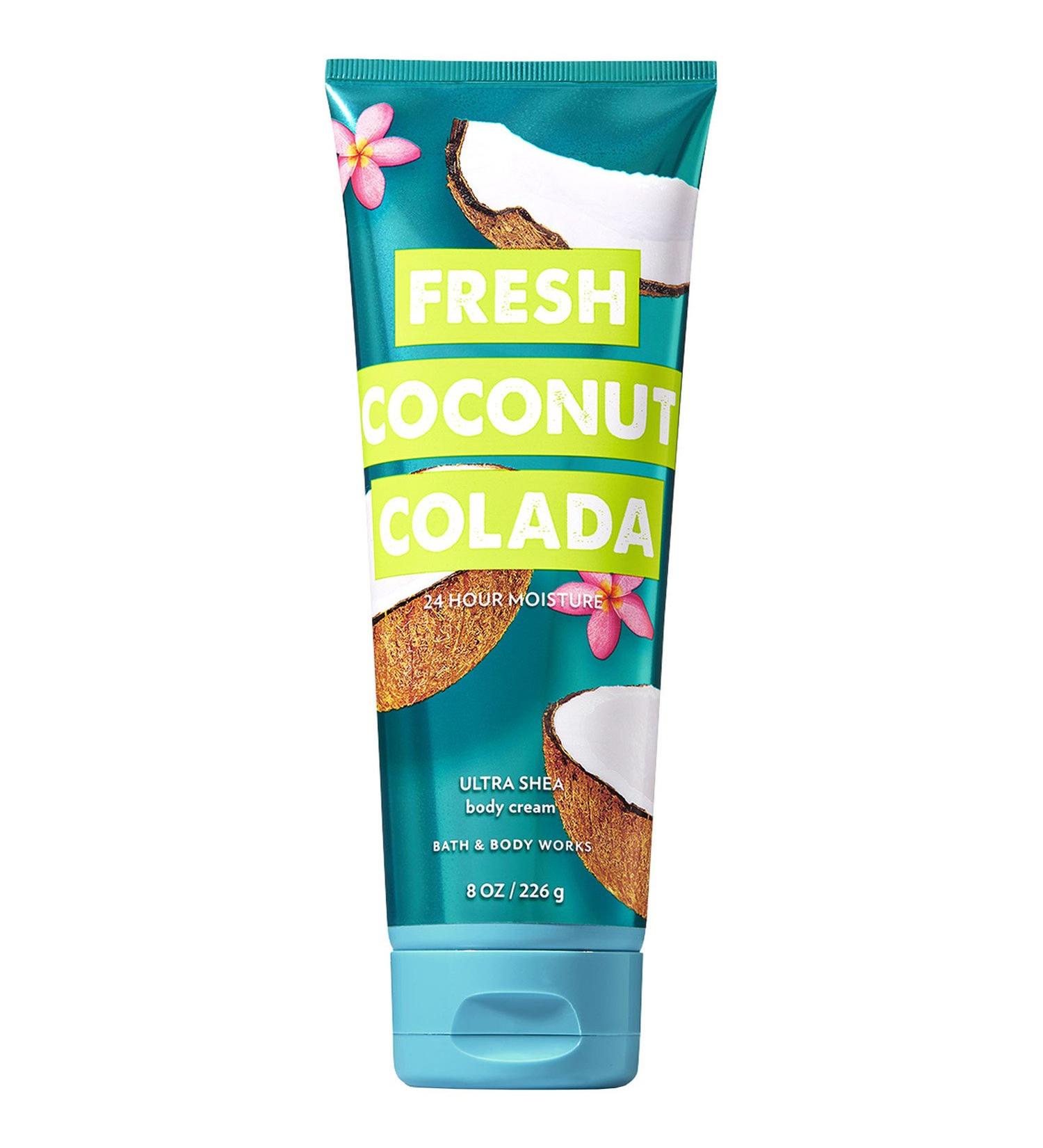 Bath and Body Works Fresh Coconut Colada Ultra Shea Body Cream (24 Hour Moisture) 8 Ounce