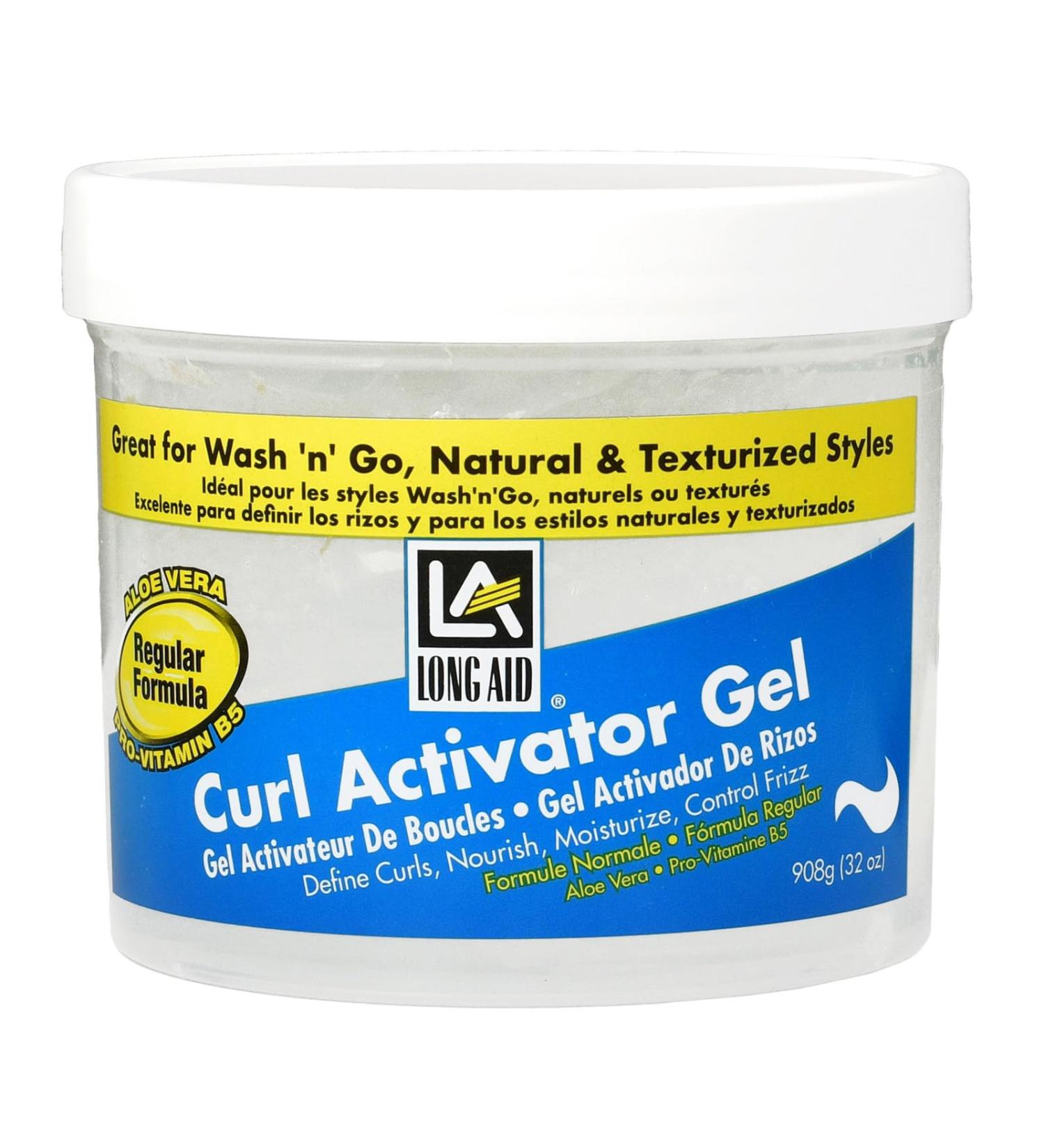 Ampro Long-Aid Activator Gel 32 oz | Aloe Vera Protein & Vitamin B | Define Natural Curls & Moisturize Hair - Buy Online on GoSupps.com